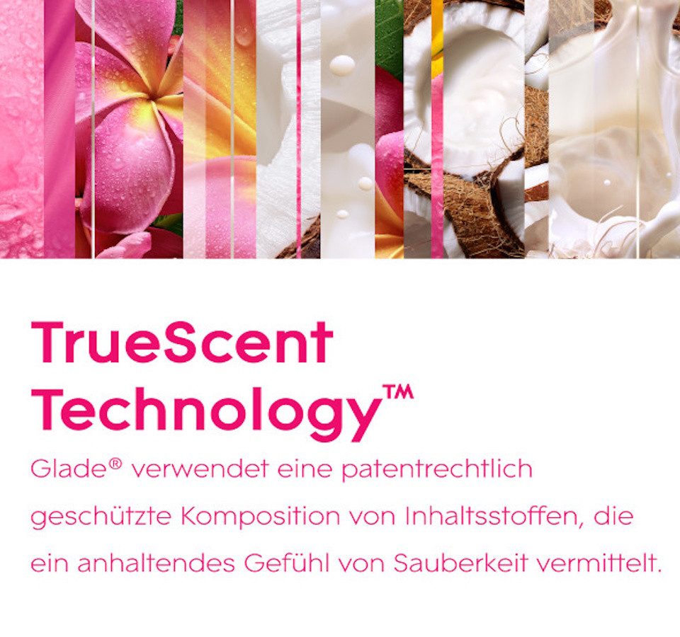 Glade Raumduft-Nachfüllflasche Automatic Spray Nachfüller Exotic Tropical Blossoms, 269 ml