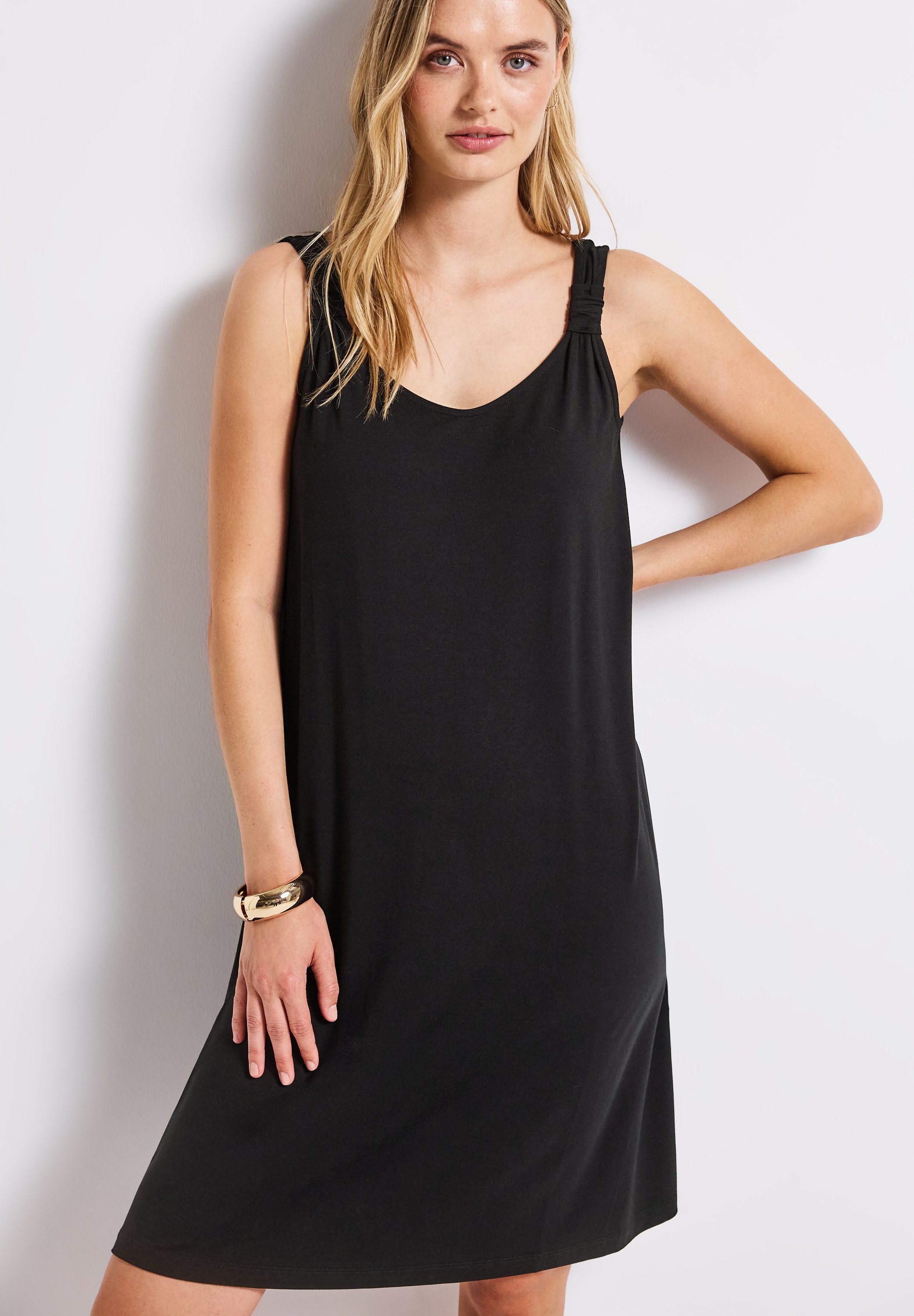 STREET ONE Shirtkleid mit Knotendetail, ärmellos günstig online kaufen