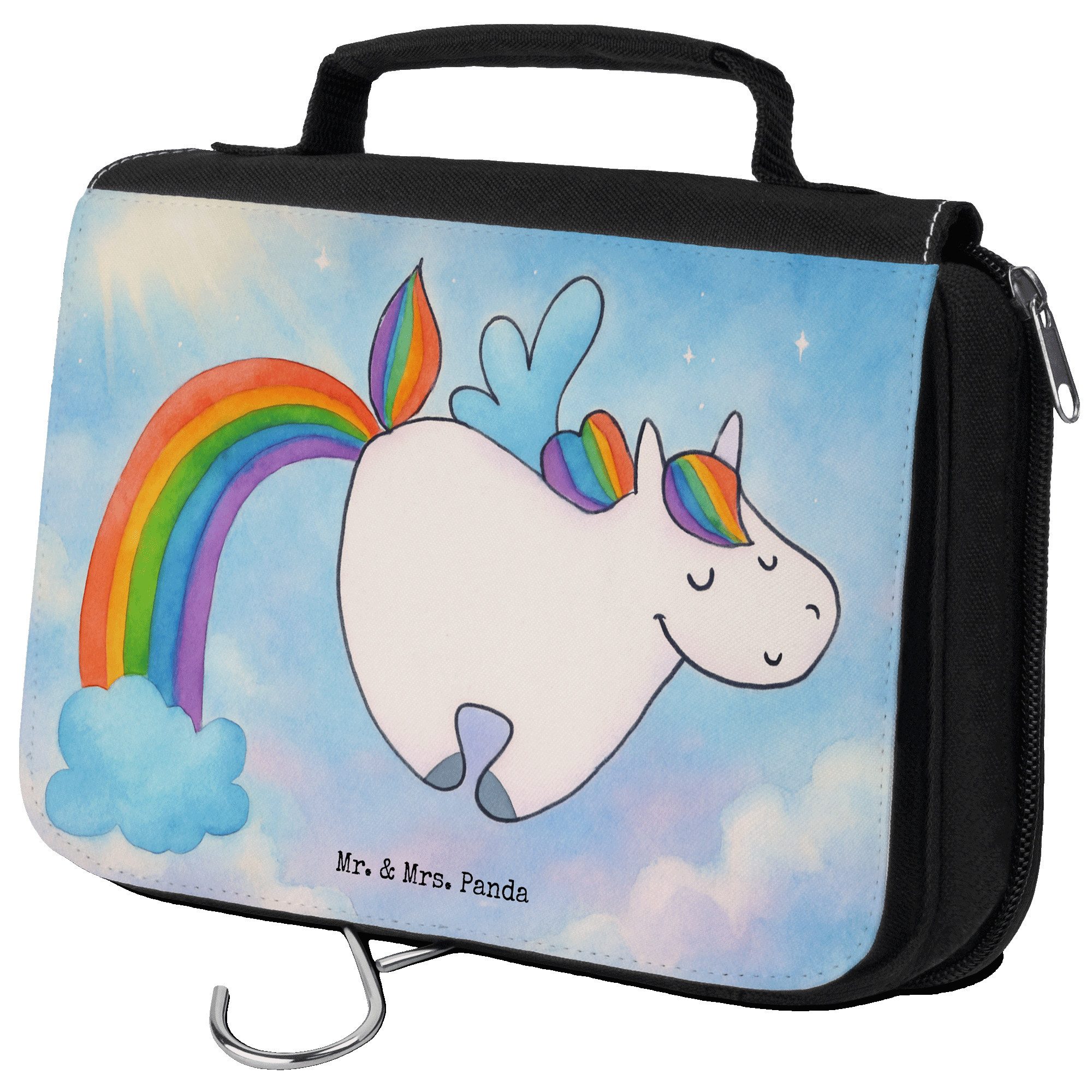 Mr. & Mrs. Panda Kulturbeutel Einhorn Fliegendes Pferd Design, beautycase, Weiß, Spielen, Erwachsen (Packung, 1-tlg)