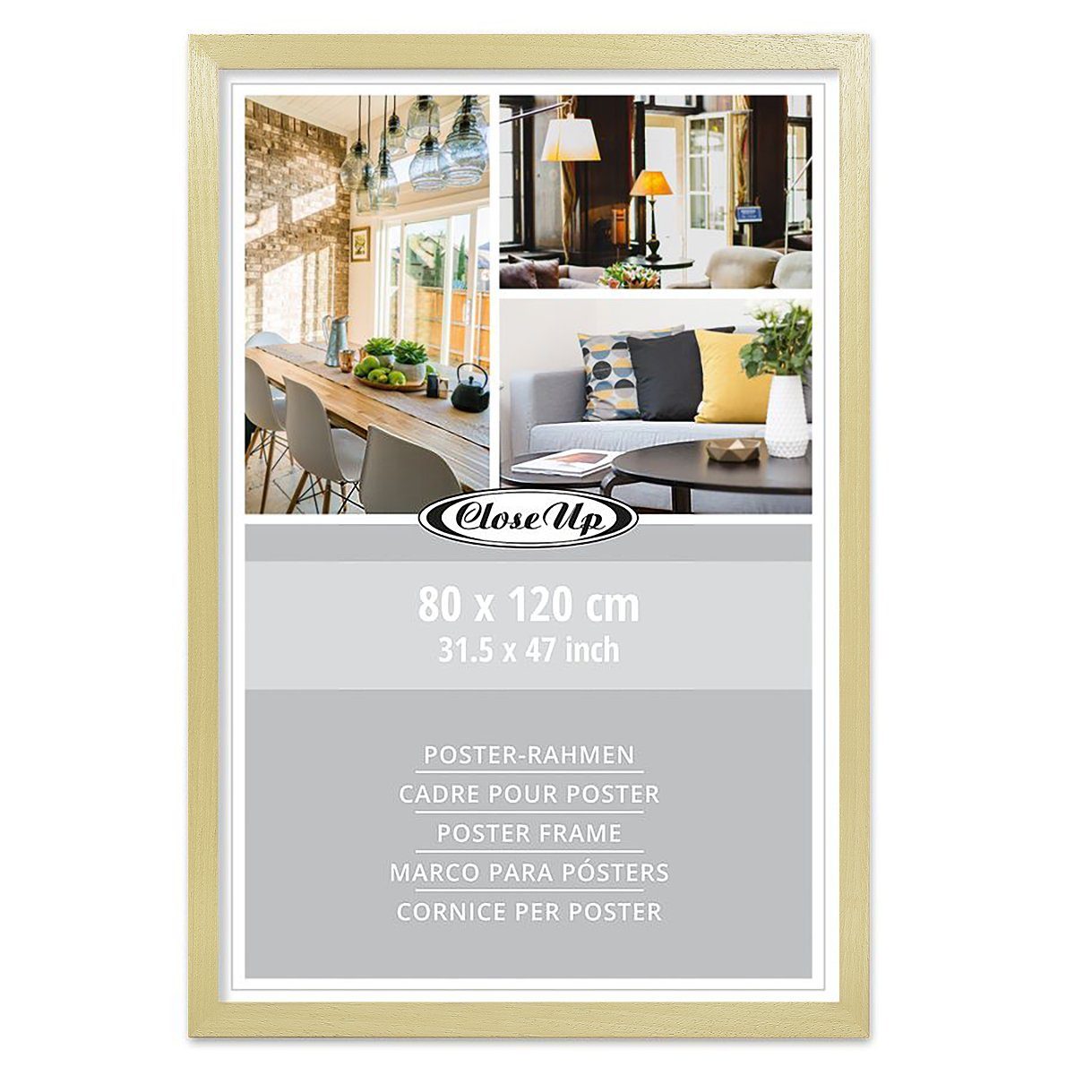 Close Up Bilderrahmen Posterrahmen 80 x 120 cm Buche hell günstig online kaufen