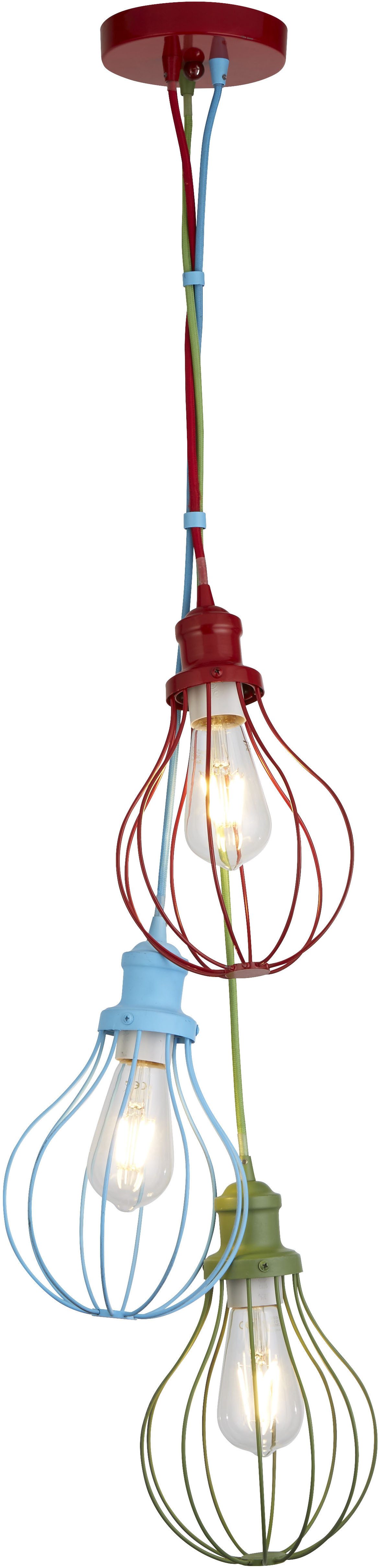 Searchlight Pendelleuchte Novelty 3Lt Pendelleuchte - Buntes Metall, ohne Leuchtmittel