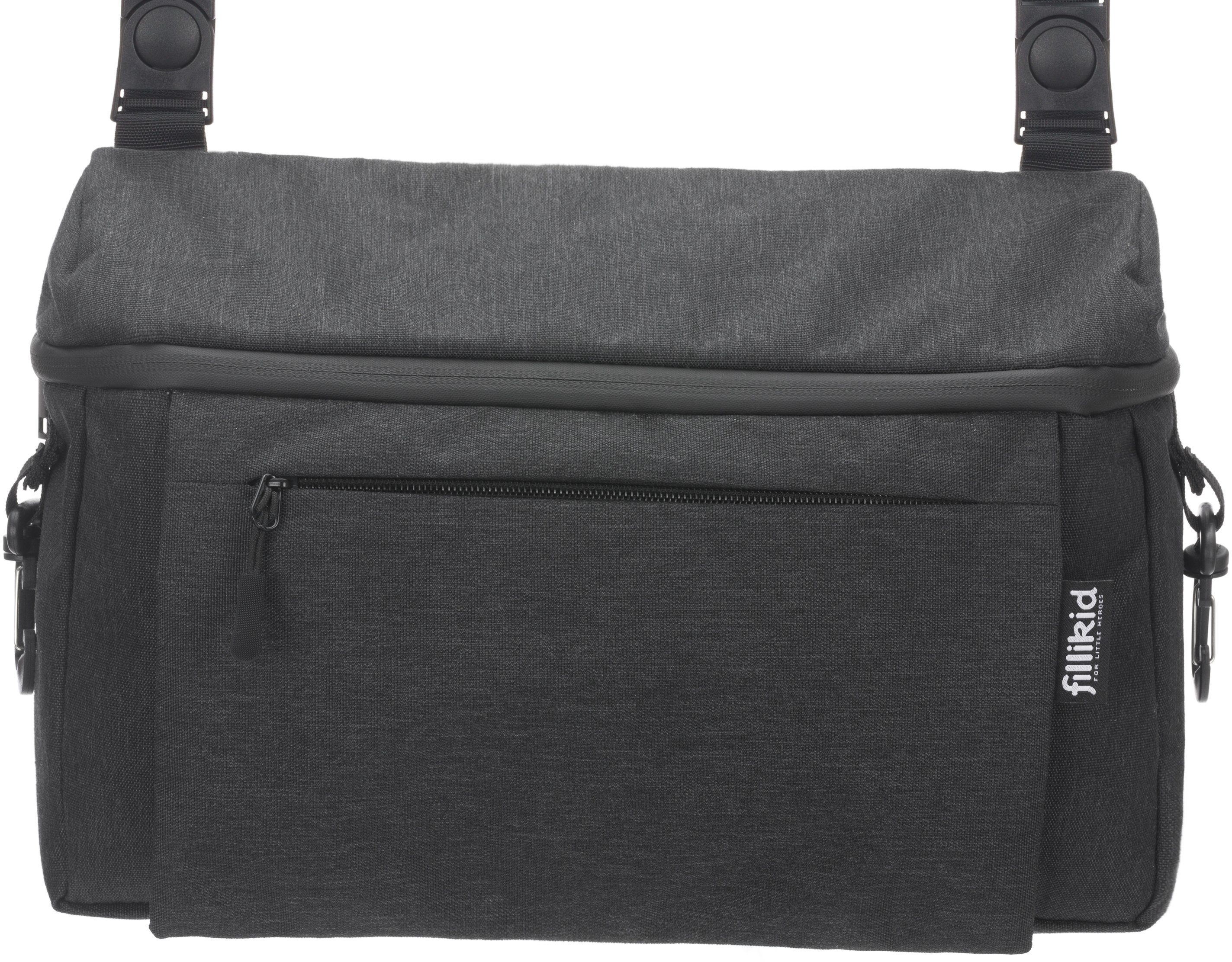 Fillikid Kinderwagen-Tasche Buggy Organizer Sport, schwarz, mit Wickelunterlage