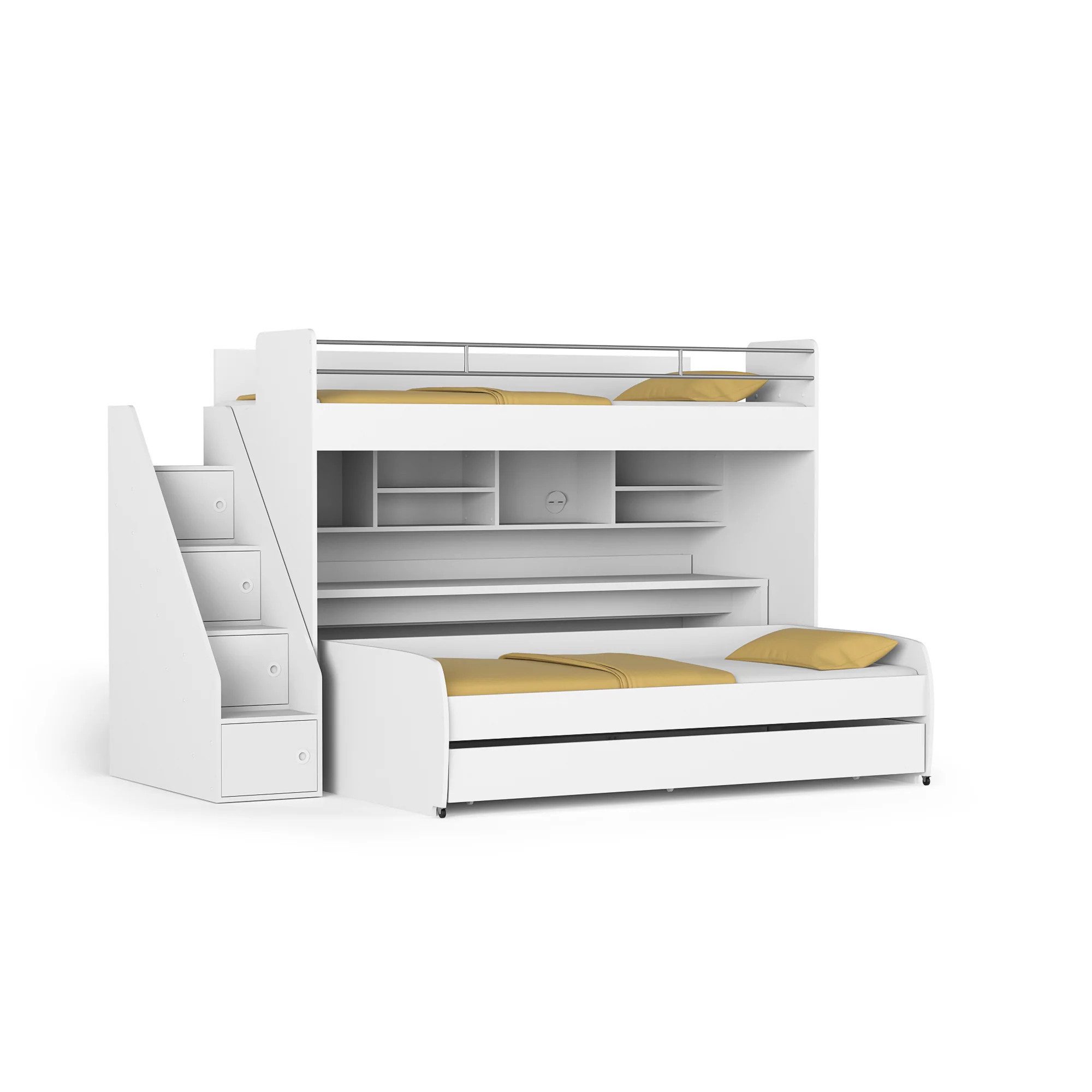 Multimo Etagenbett Multimo Ikon Stockbett für 3 Personen mit Schreibtisch