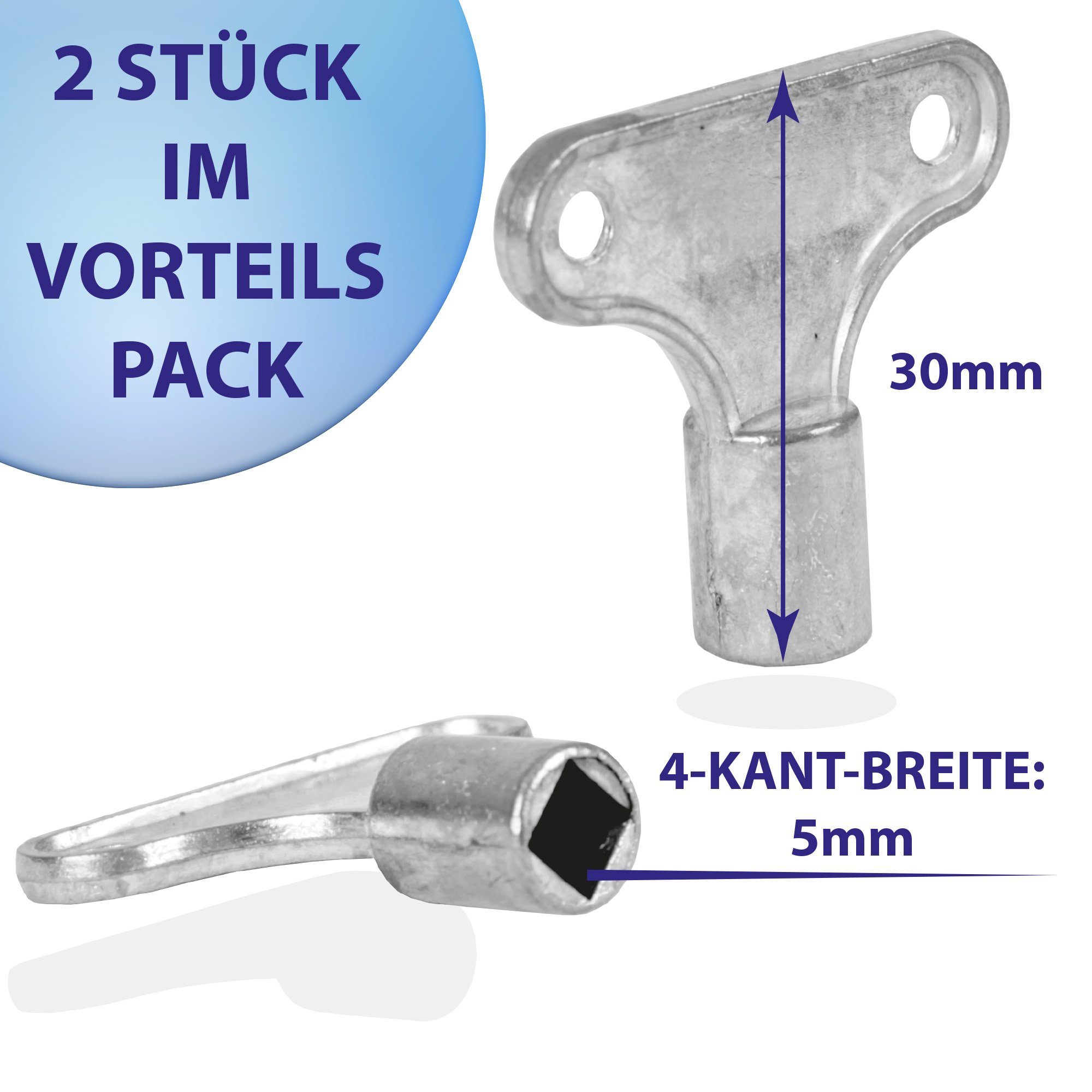 Bestlivings Steckschlüssel Heizkörper-Entlüftungsschlüssel (2 St