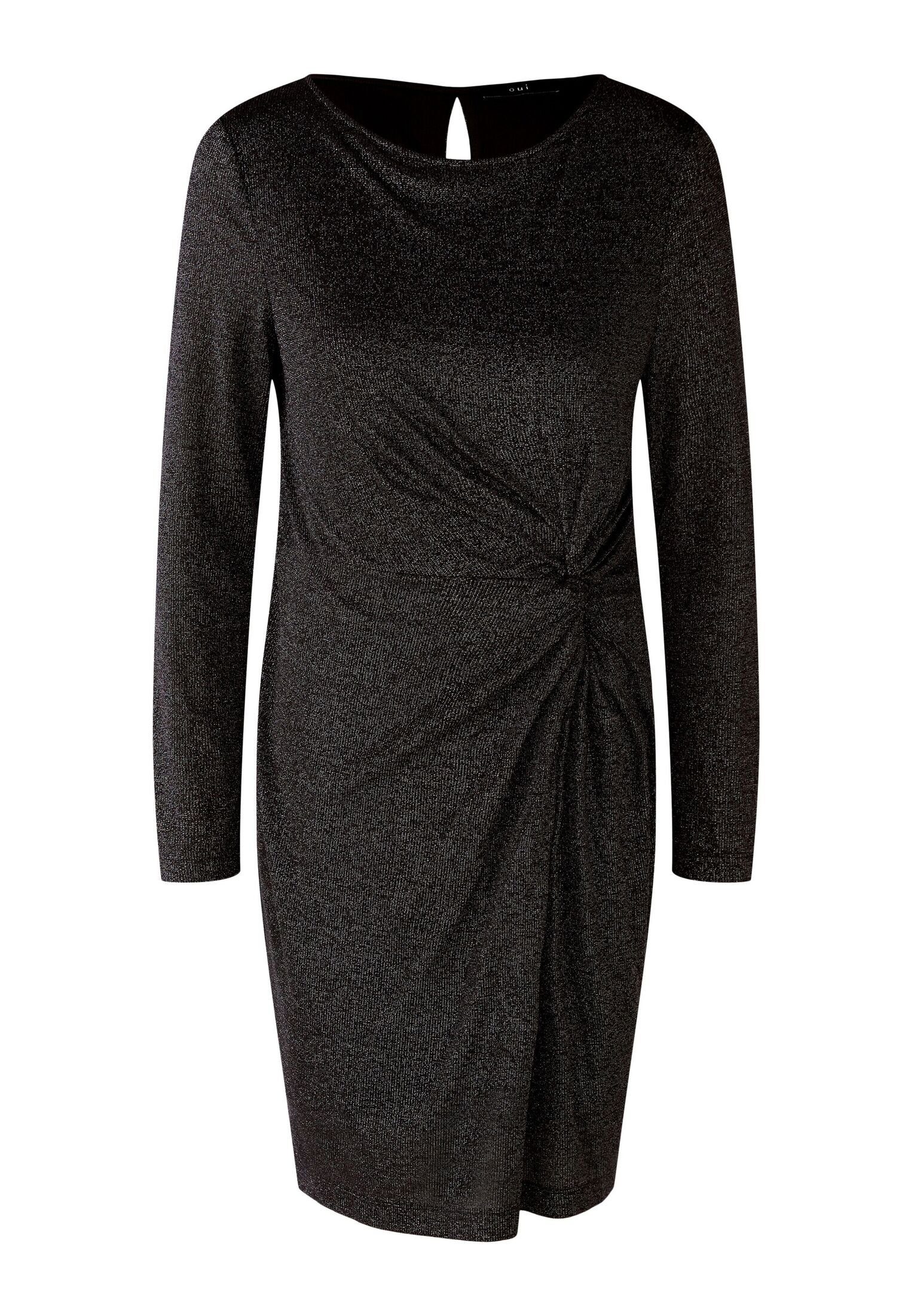Oui Abendkleid Kleid elastischer Viskosejersey mit Glanzgarn | Jerseykleider
