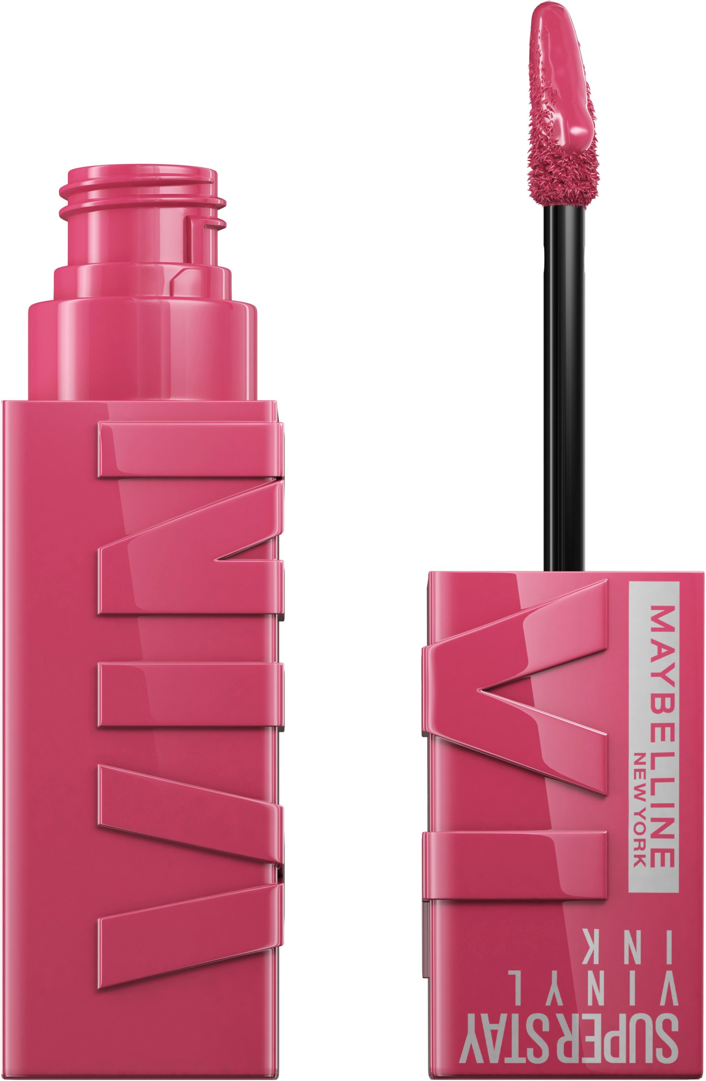 MAYBELLINE NEW YORK Lippenstift SUPER STAY VINYL INK, mit mattem Finish, flüssige Textur, bis zu 16h Halt