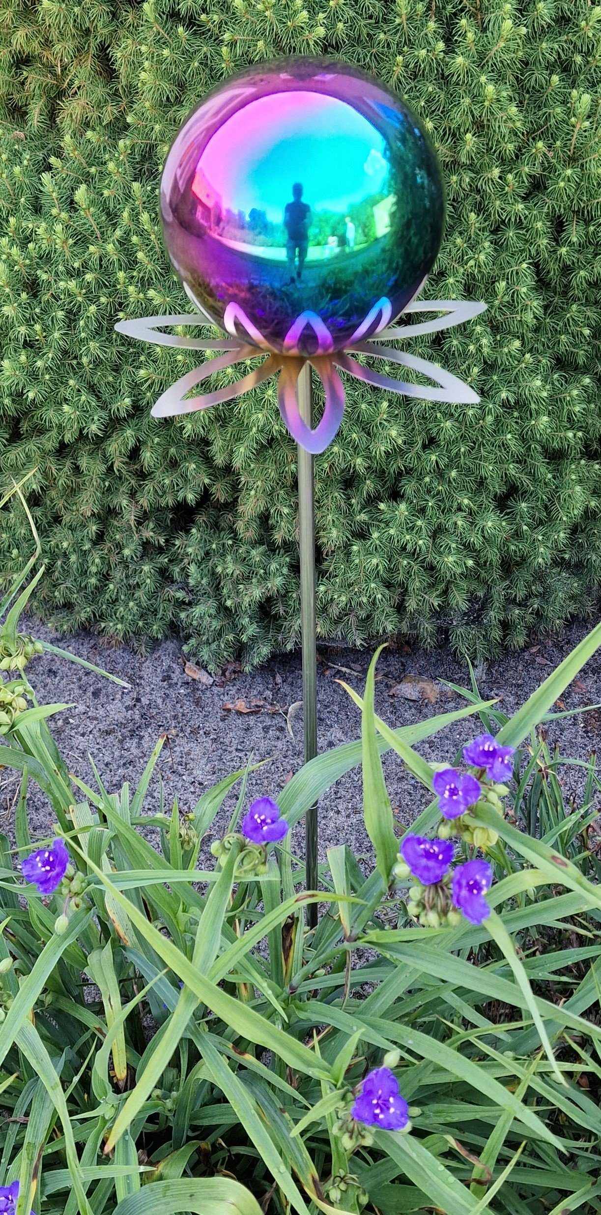 rainbow poliert Rosenkugel cm Garten-Ambiente Jürgen 80 Edelstahl 15 Blütenzauber cm Gartenstecker Bocker Stab Gartenstecker Paris