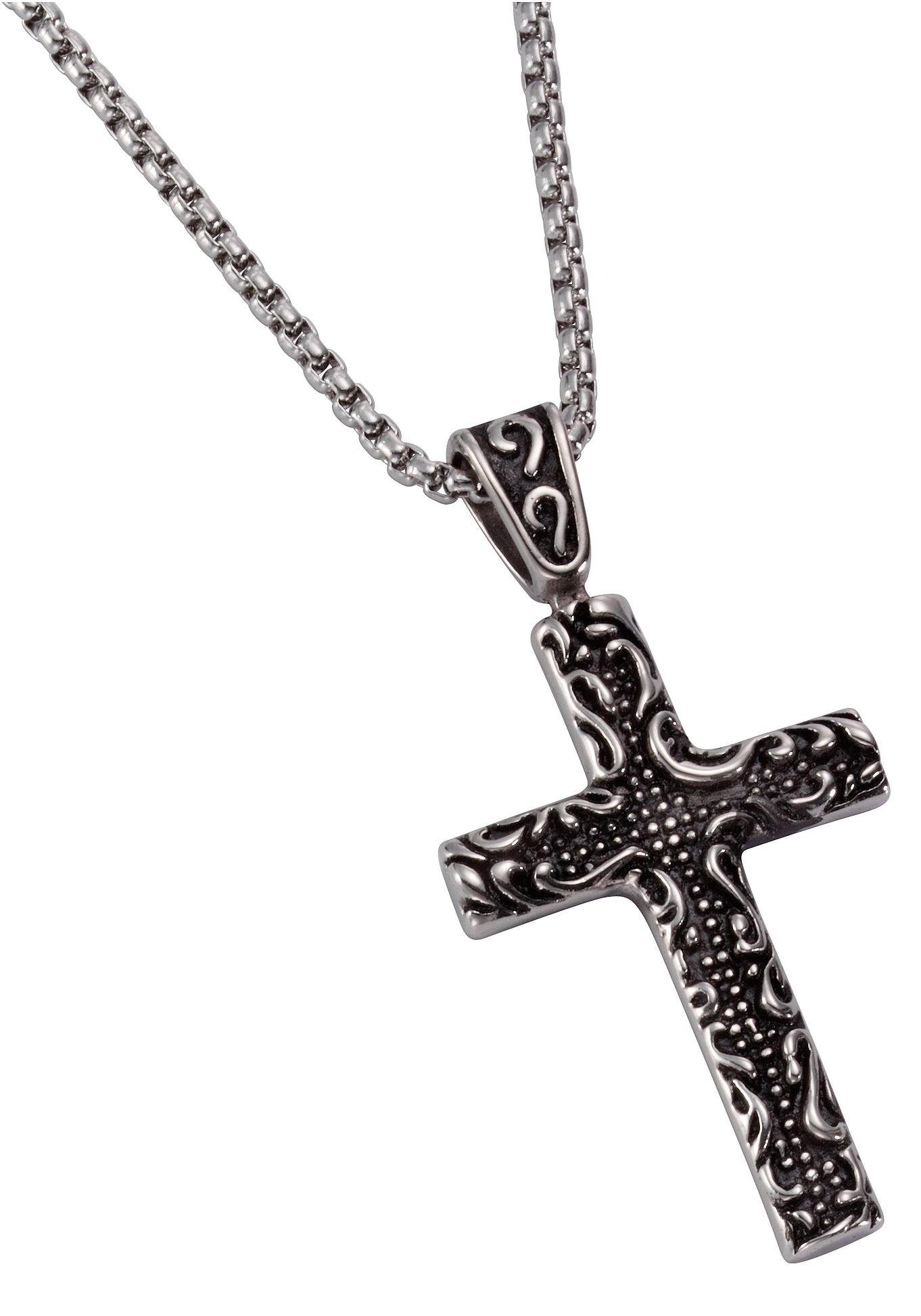 J.Jayz Kette mit Anhänger Halskette Kreuz used look