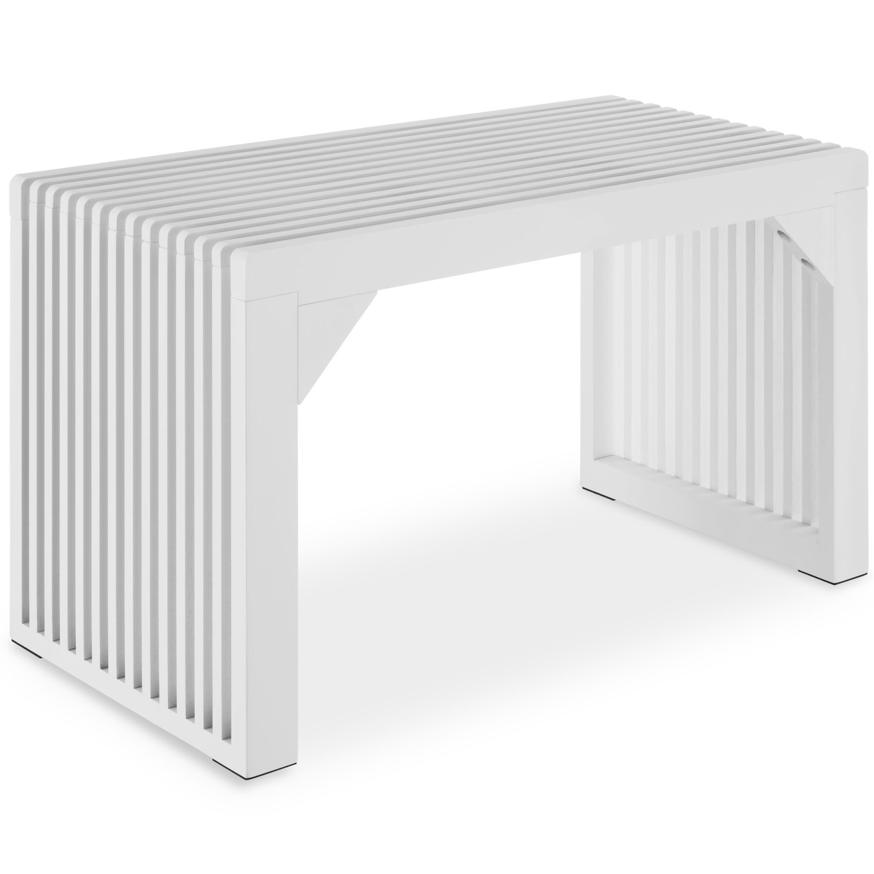 tectake Sitzhocker Sitzbank, Lamellenoptik, 73 x 35 x 43 cm