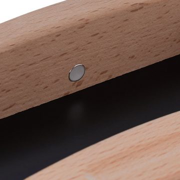 relaxdays Kehrgarnitur Tischkehrset aus Metall und Holz