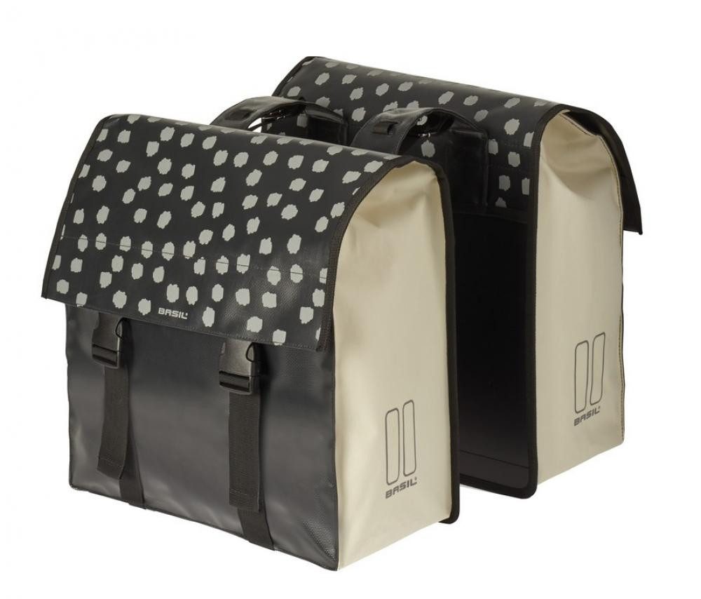 Basil Fahrradtasche Basil Doppeltasche Urban Load DB wasserdicht schwarz beige Größe 41x18