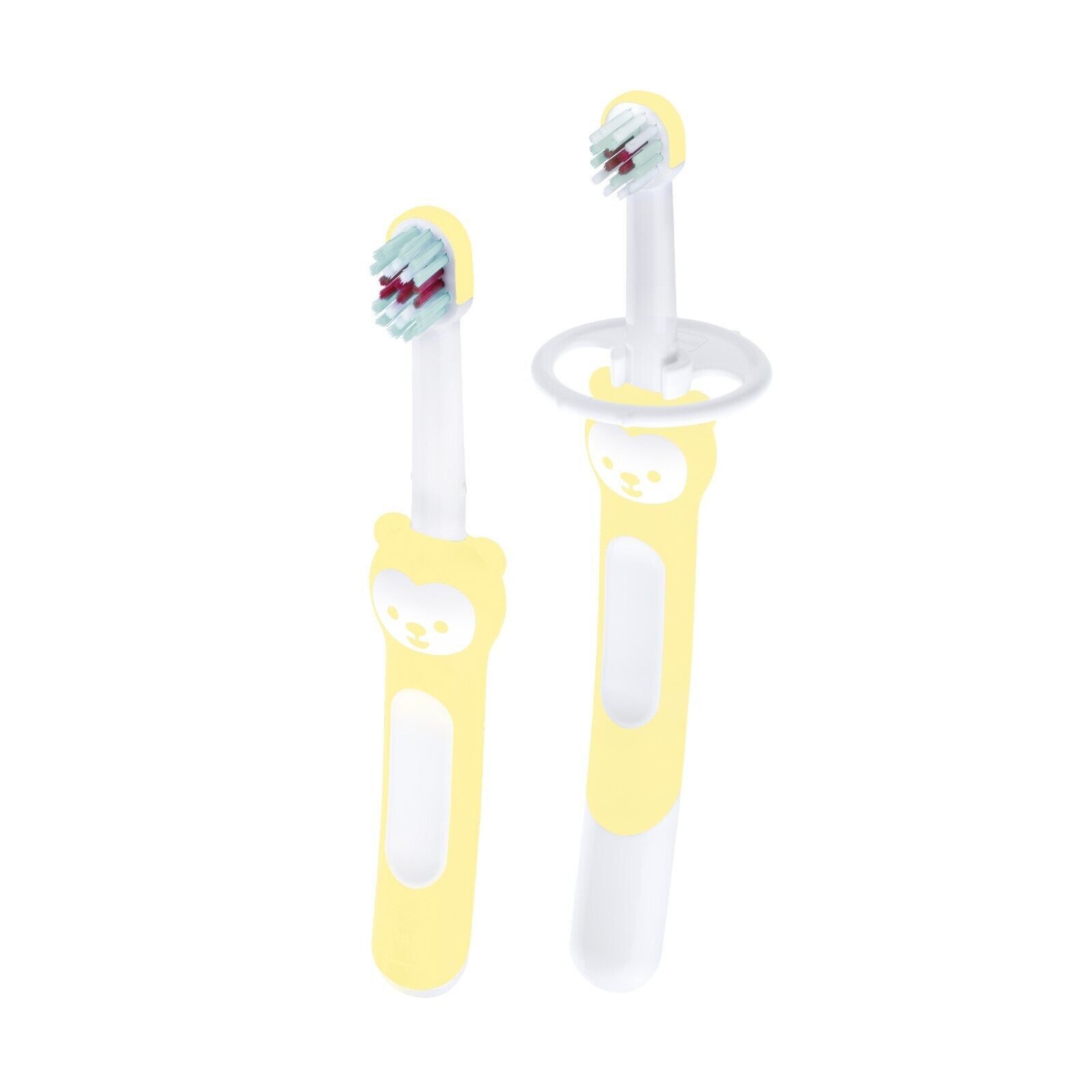 MAM Lernzahnbürste Baby Learn to Brush Set, mit Sicherheitsschild, ab 5 Monaten