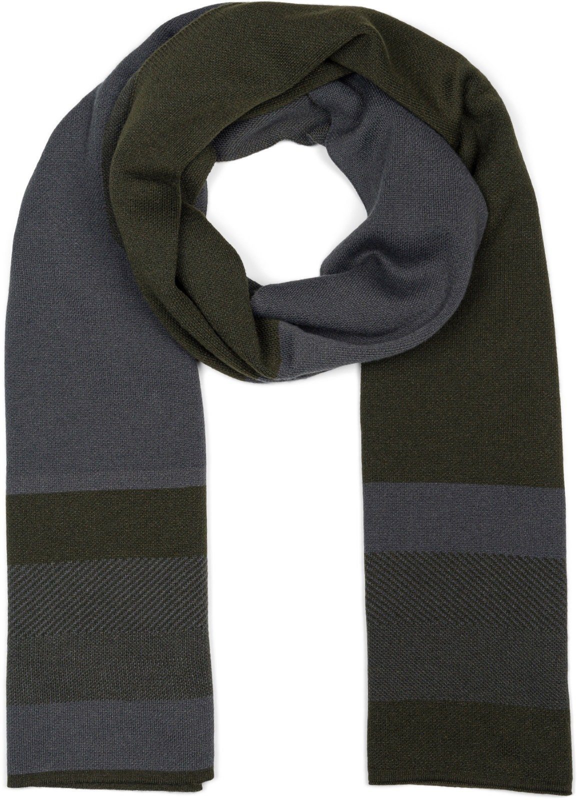Strickschal Feinstrick Schal mit Streifen