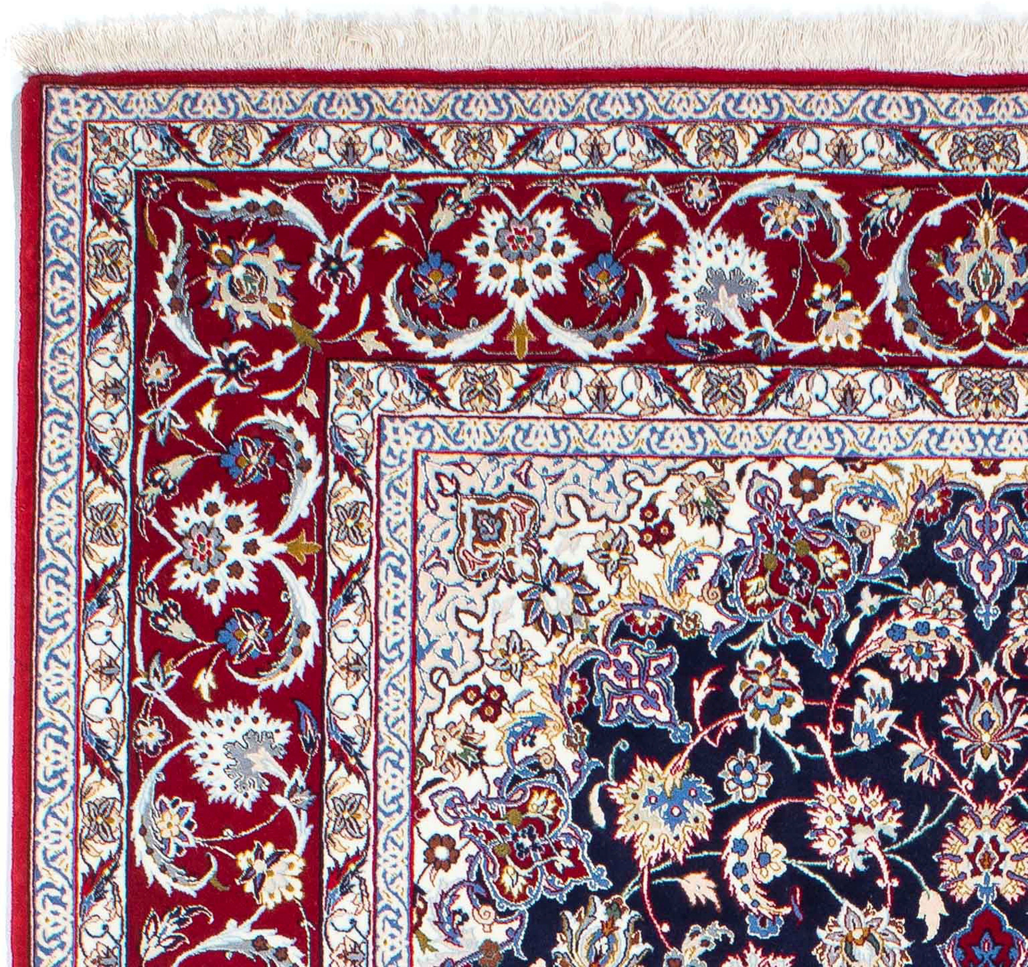 - - rechteckig, cm - Orientteppich mit Einzelstück Isfahan dunkelrot, 159 Zertifikat Premium 6 Höhe: morgenland, x 243 - Handgeknüpft, Wohnzimmer, mm, Perser