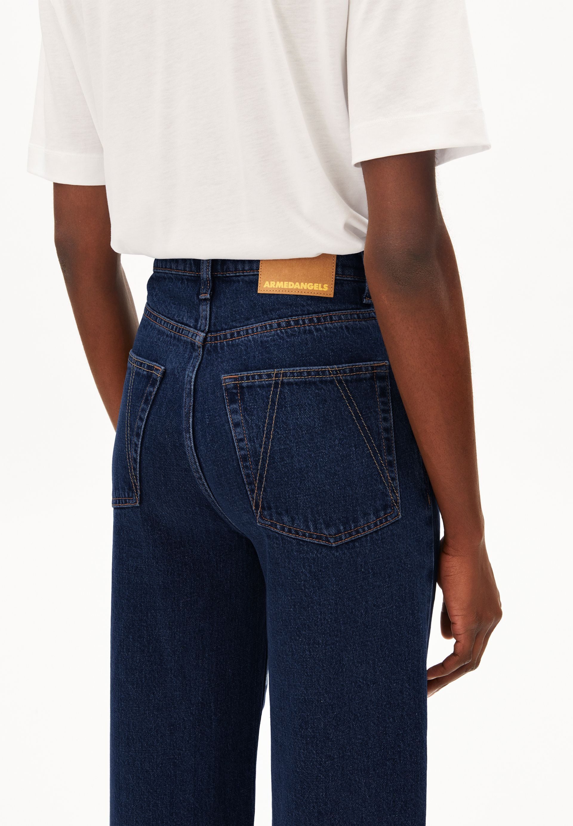 Armedangels Weite Jeans ENIJAA Wide Jeans TENCEL™ Lyocell Mix (Non-Stretch, Regular Fit) High waist