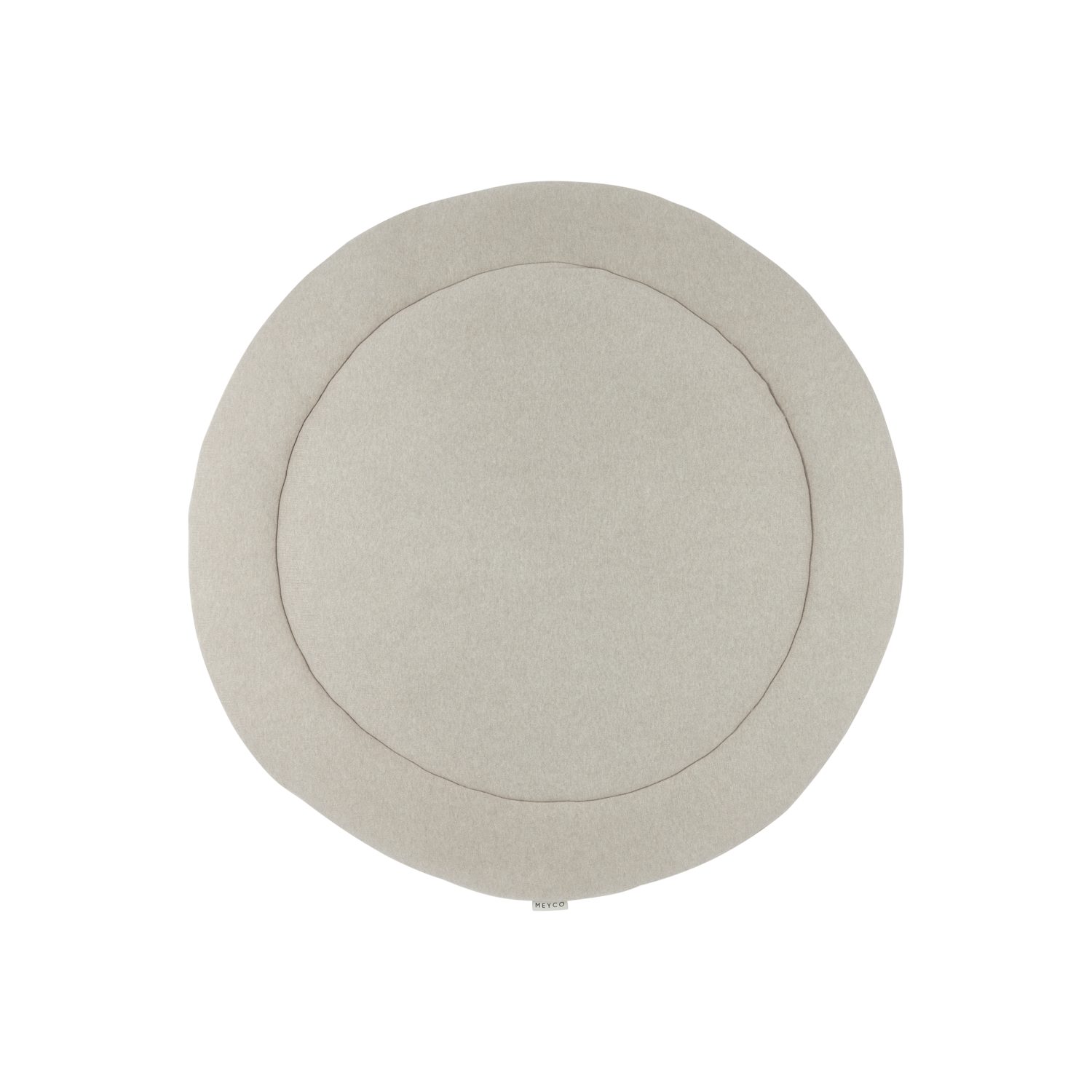 Meyco Baby Laufgittereinlage Knit Basic Sand Melange, (100% Baumwolle, 1-tlg., ⌀95cm), ⌀95cm