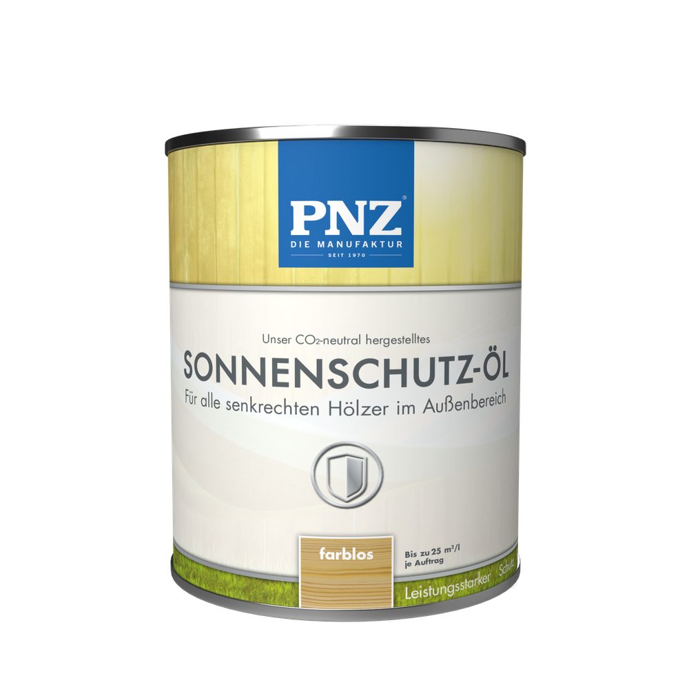 PNZ - Die Manufaktur Wetterschutzfarbe Sonnenschutz-Öl, starker Schutz für senkrechtes Holz außen