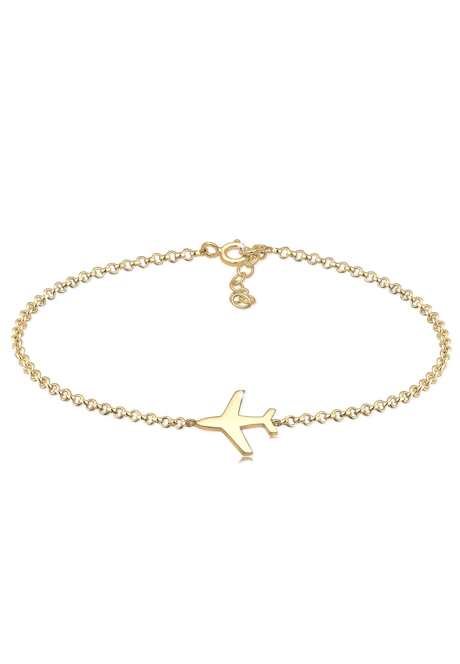 Elli Armband Flugzeug Reise 925 Silber (kein Set, 1-tlg), Flugzeug