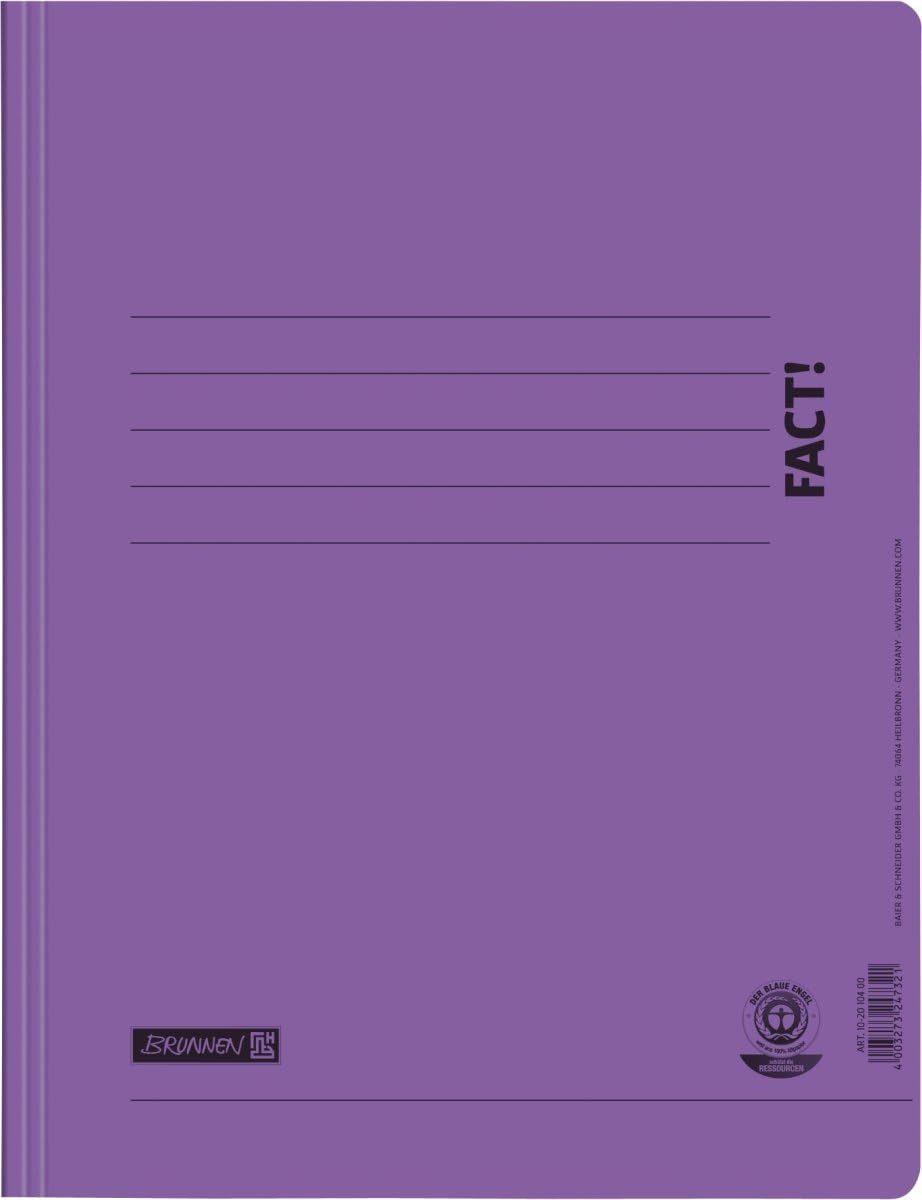 BRUNNEN Aktenordner FACT! Schnellhefter Violett - Umweltfreundlich & Praktisch