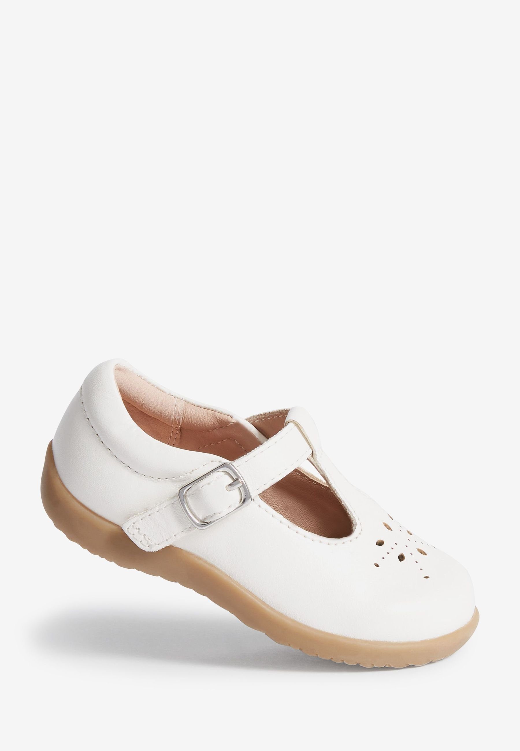 Laufanfänger Leather Lauflernschuh T-Steg Next Schuh (1-tlg) mit für White