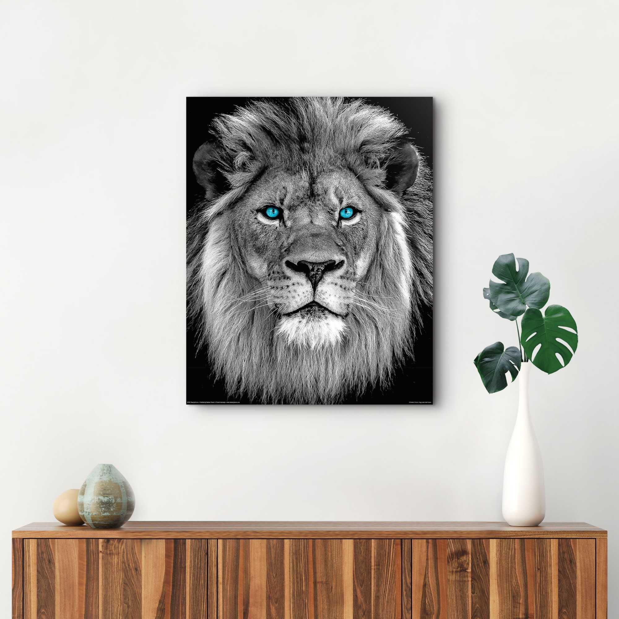 Reinders! Wandbild Löwe mit blaue Augen | Kunstdrucke