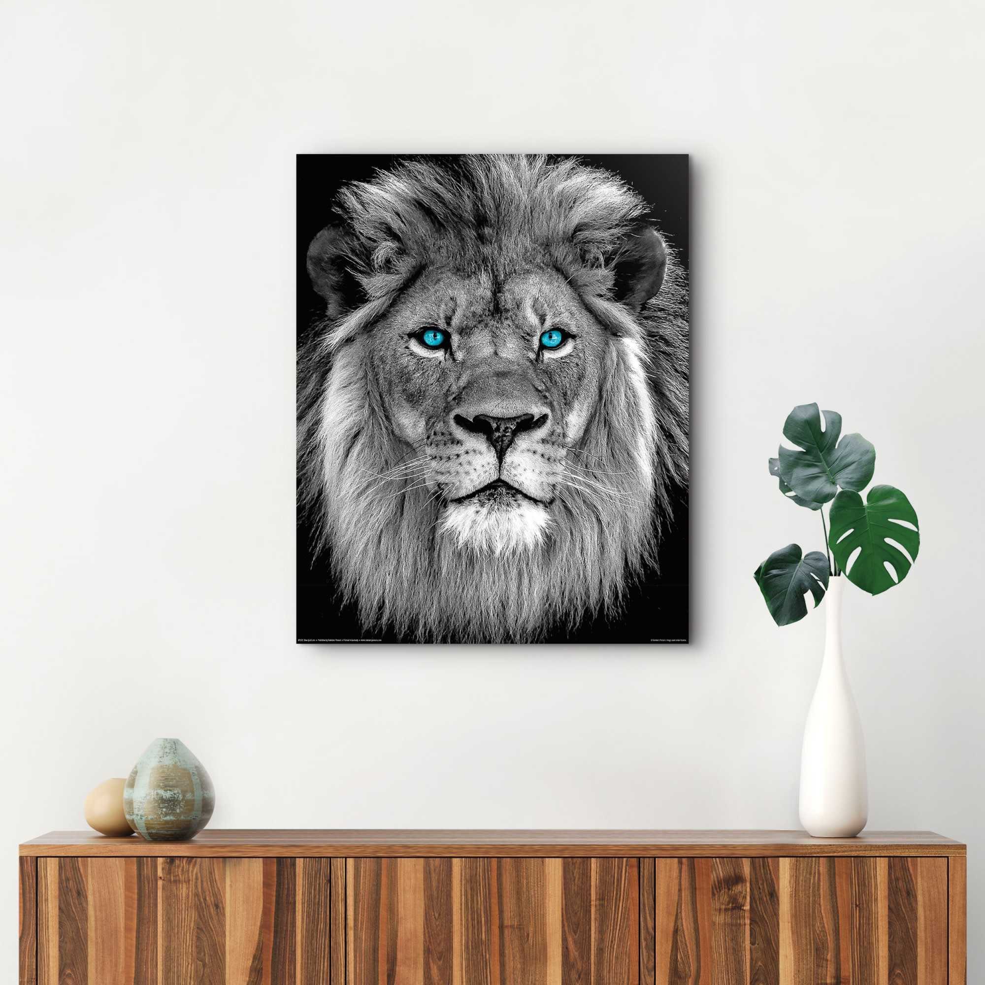 Reinders! Wandbild Löwe mit blaue Augen günstig online kaufen