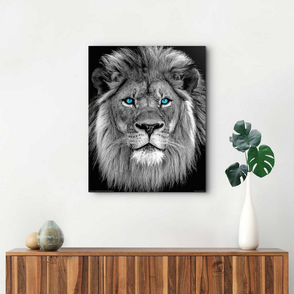 Reinders! Wandbild Löwe mit blaue Augen