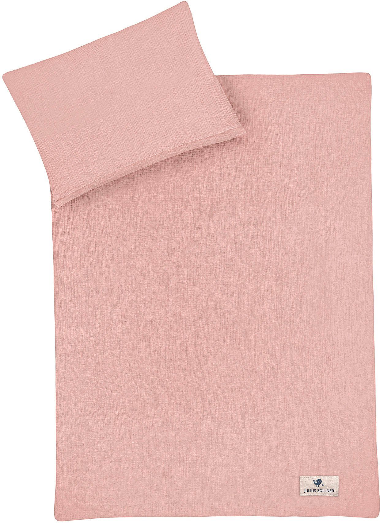 Julius Zöllner Kinderbettwäsche Baby- und Kinderbettwäsche aus 100% Musselin, Musselin, 2 teilig, erhältlich in den Größen 80x80+35x40cm und 100x135+40x60cm