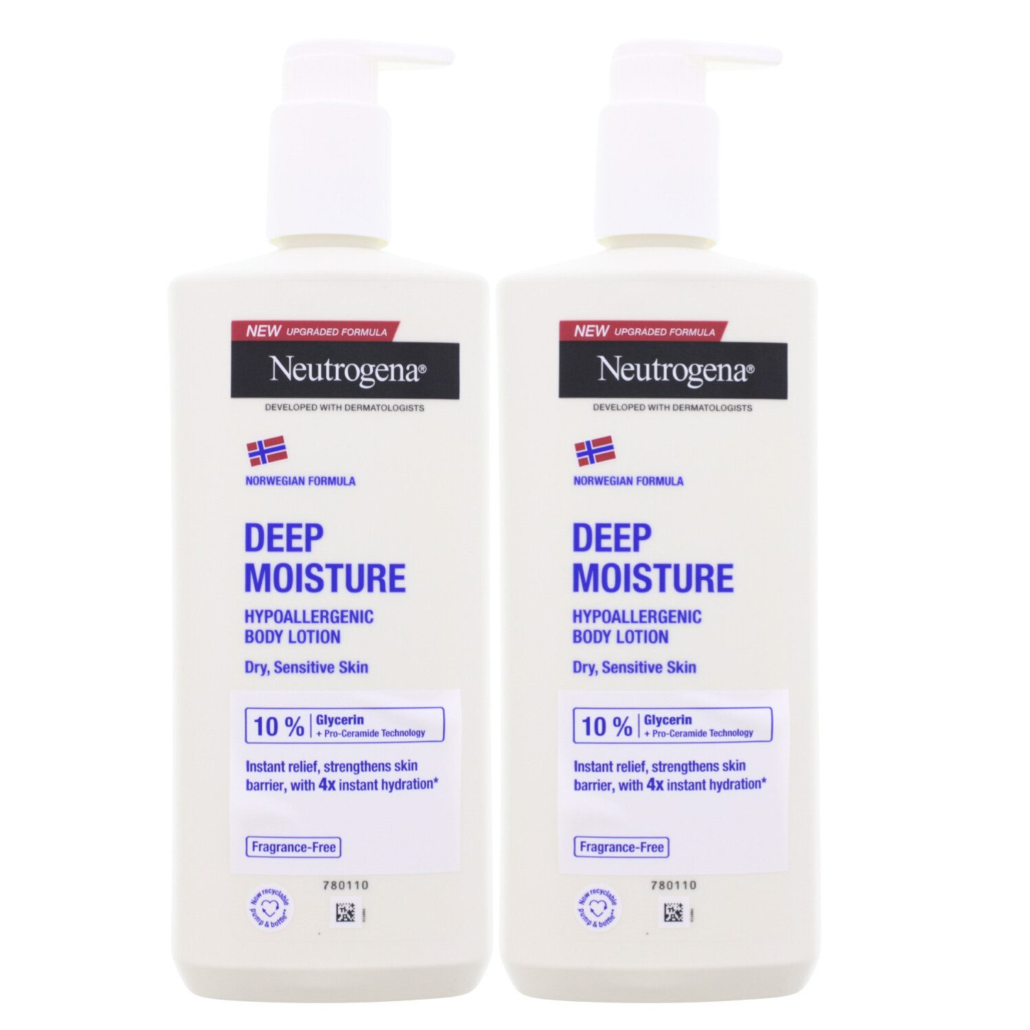 Neutrogena Bodylotion 2 x Neutrogena Deep Moisture Bodylotion Sensitiv Parfümfrei Trockene E