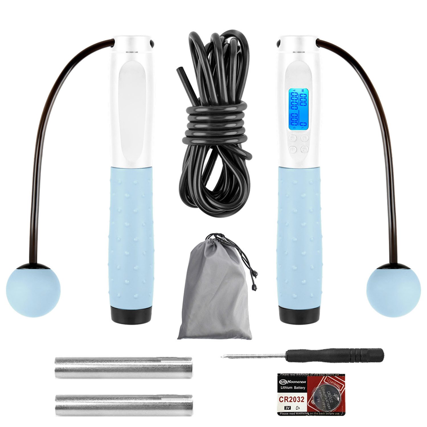 Springseil Erwachsene Fitness Seilspringen Jump Rope Zähler Kabelloses