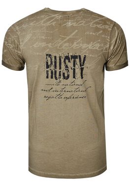 Rusty Neal T-Shirt Rusty Neal Shirt mit modischer Knopfleiste