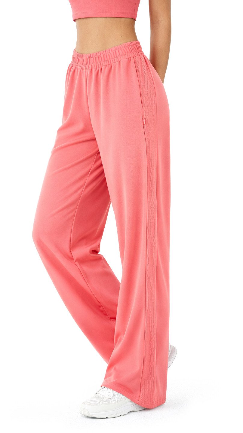 Smilodox Jogginghose Jora, Loose Fit Damen, Trainingshose mit High-Waist & Wide-Leg weiches Material, weites Bein, Baggy Fit, Gym & Homewear