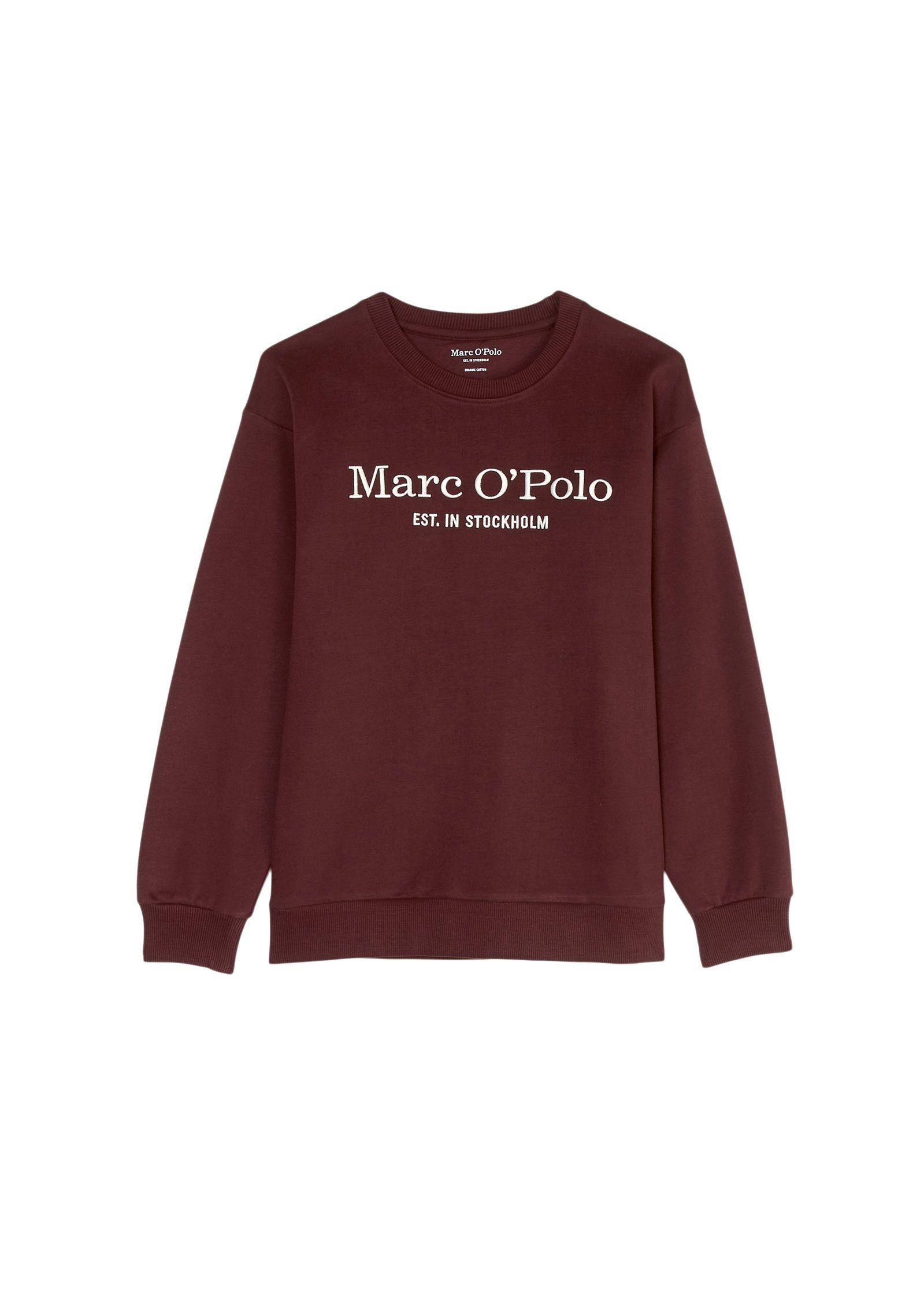 Marc O'Polo Sweatshirt aus reiner Bio-Baumwolle rot