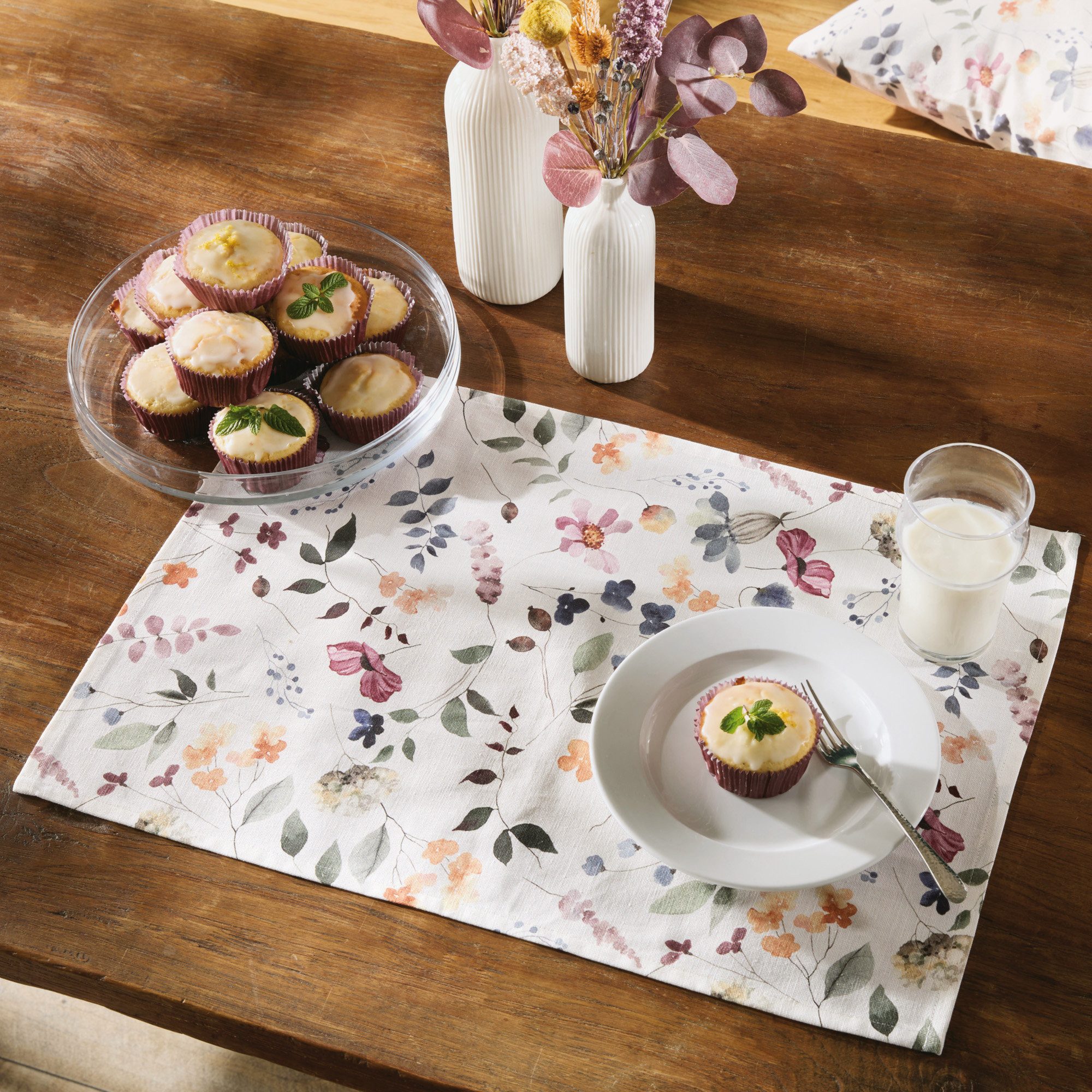 REDBEST Platzset Tischset 2er-Pack, Baumwolle Blumen günstig online kaufen