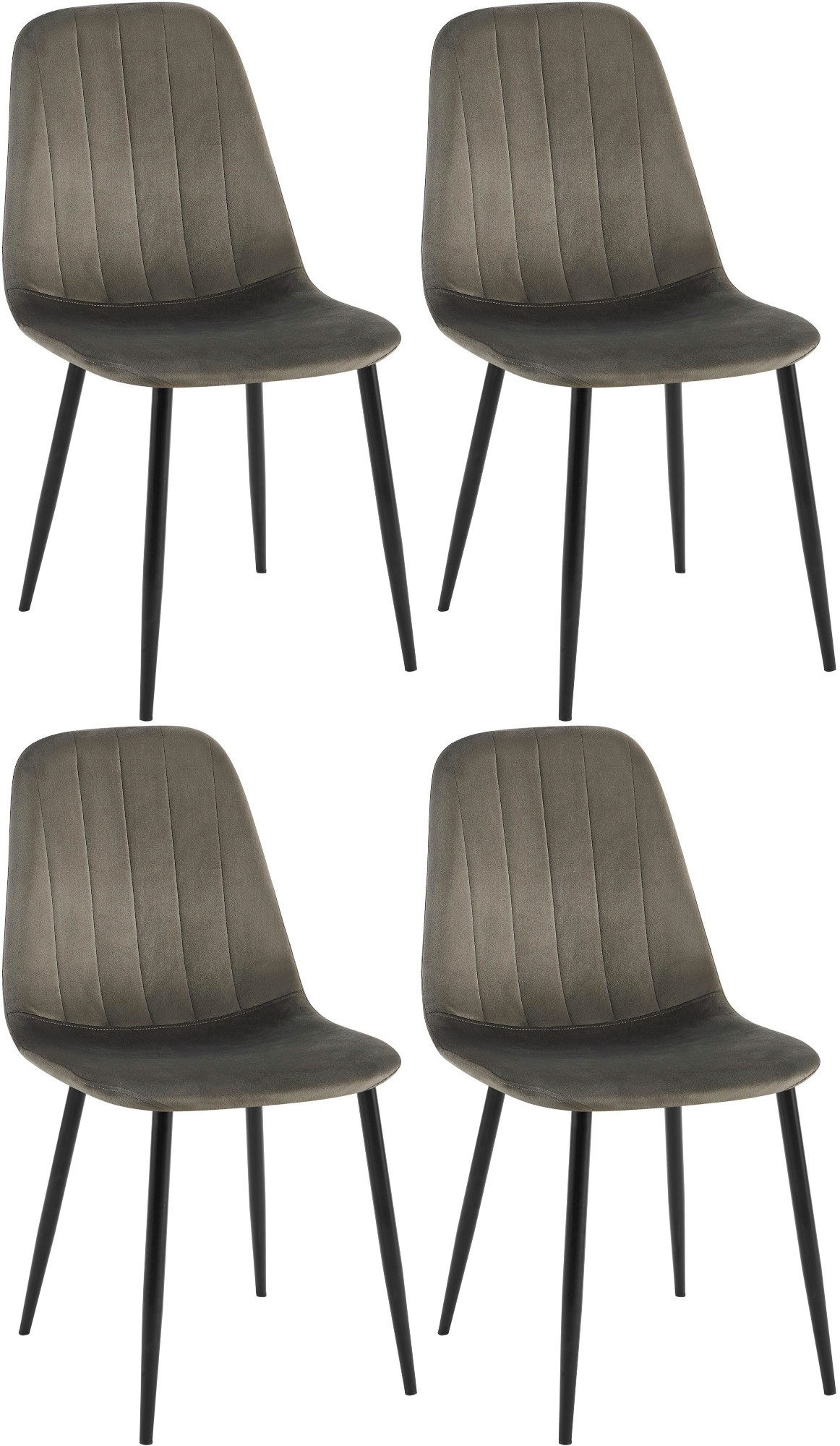 CLP Esszimmerstuhl Baxter (4er Set), gesteppter günstig online kaufen