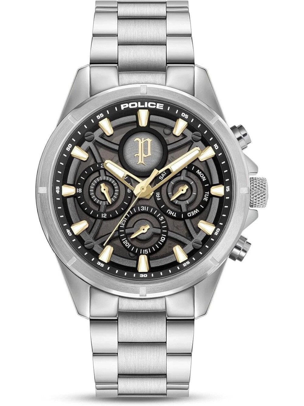Police Quarzuhr Police PEWJK2227814M-SET Herrenuhr Defender Chronograph Set 45mm 5ATM Police PEWJK2227814M-SET Herrenuhr Defender Chronograph Set 45mm 5ATM