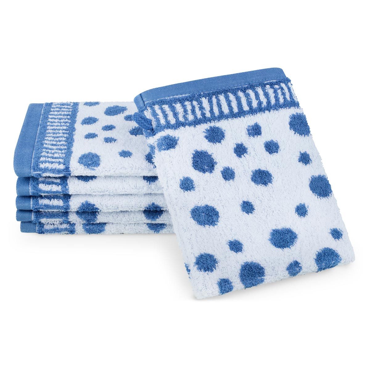 ROSS Handtuch Set Punkte allover, Frottee (Spar-Set, 6-St), 6 X Waschhandschuh im Set - Baumwolle - Saugstark