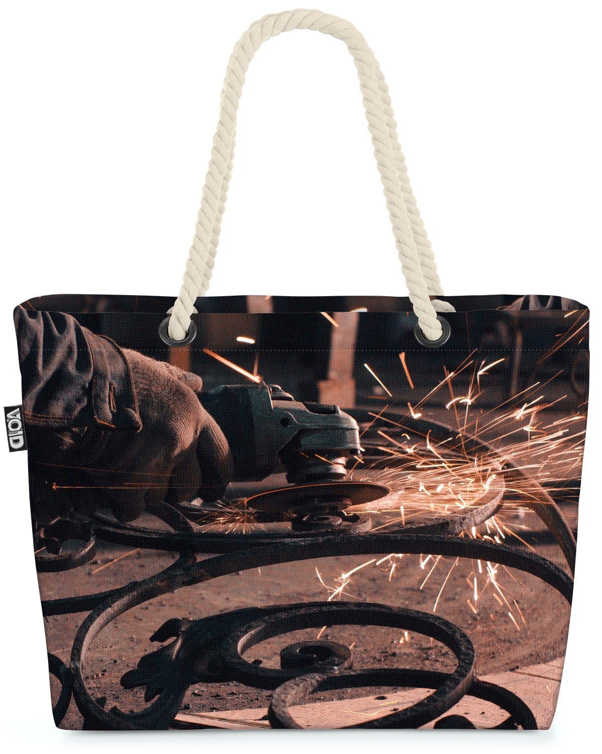 VOID Strandtasche (1-tlg), Metall Eisen Schleifen Kunsthandwerk Tor Handwerk Schmiergeln Schleif