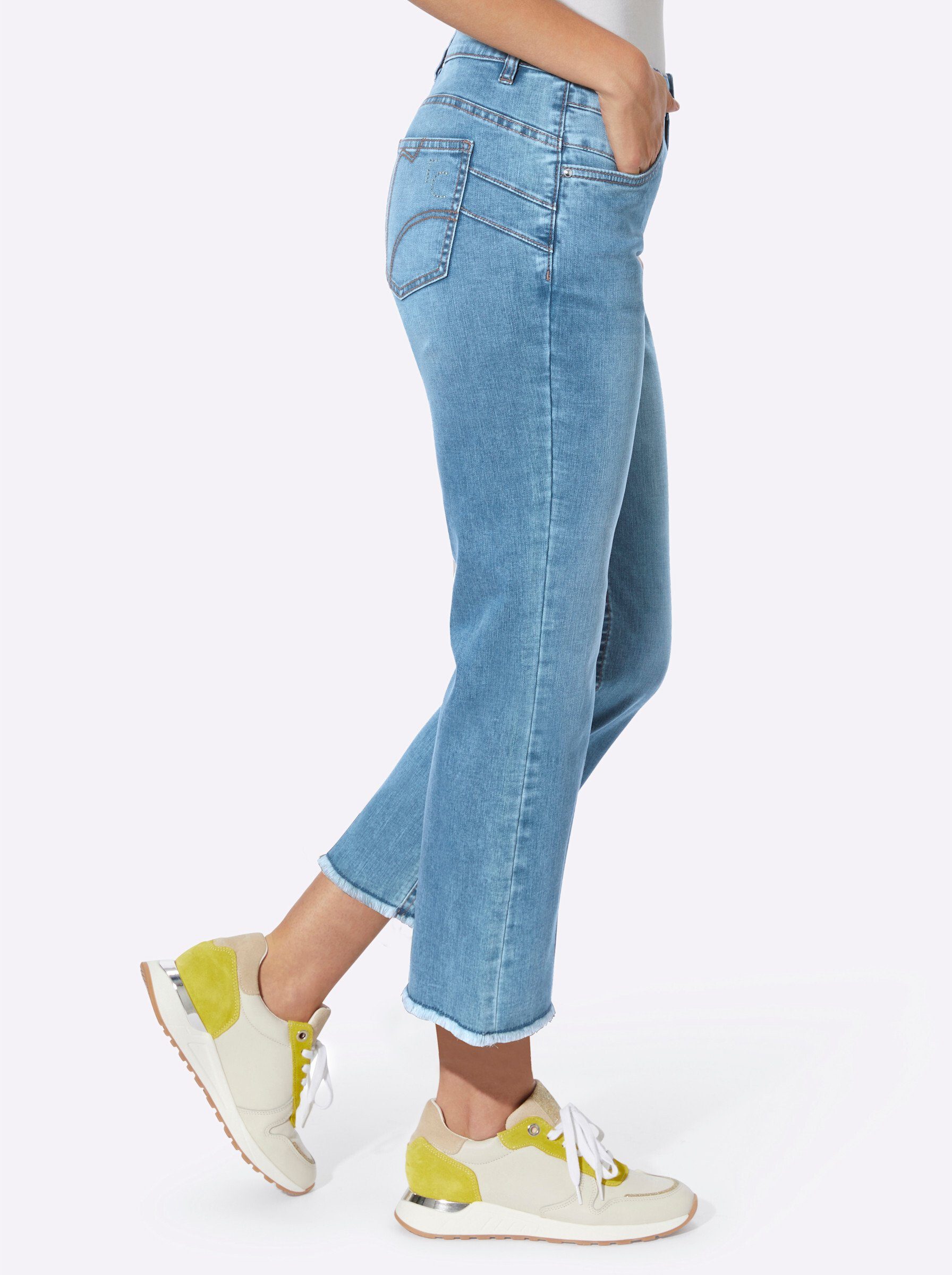 Bequeme blue-stone-washed heine Jeans