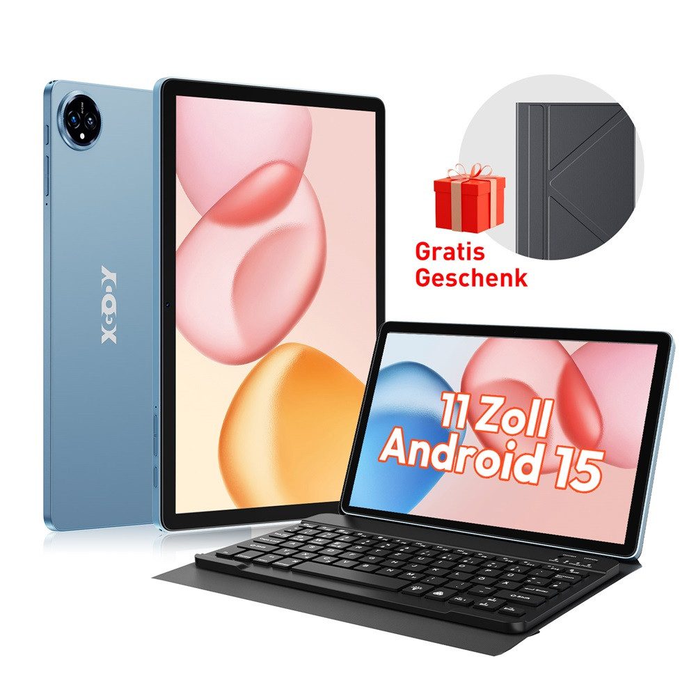 11"(16GB+256GB) Android 15(Kostenlose Ledertasche,Tastatur,  Ladegerät) Tablet