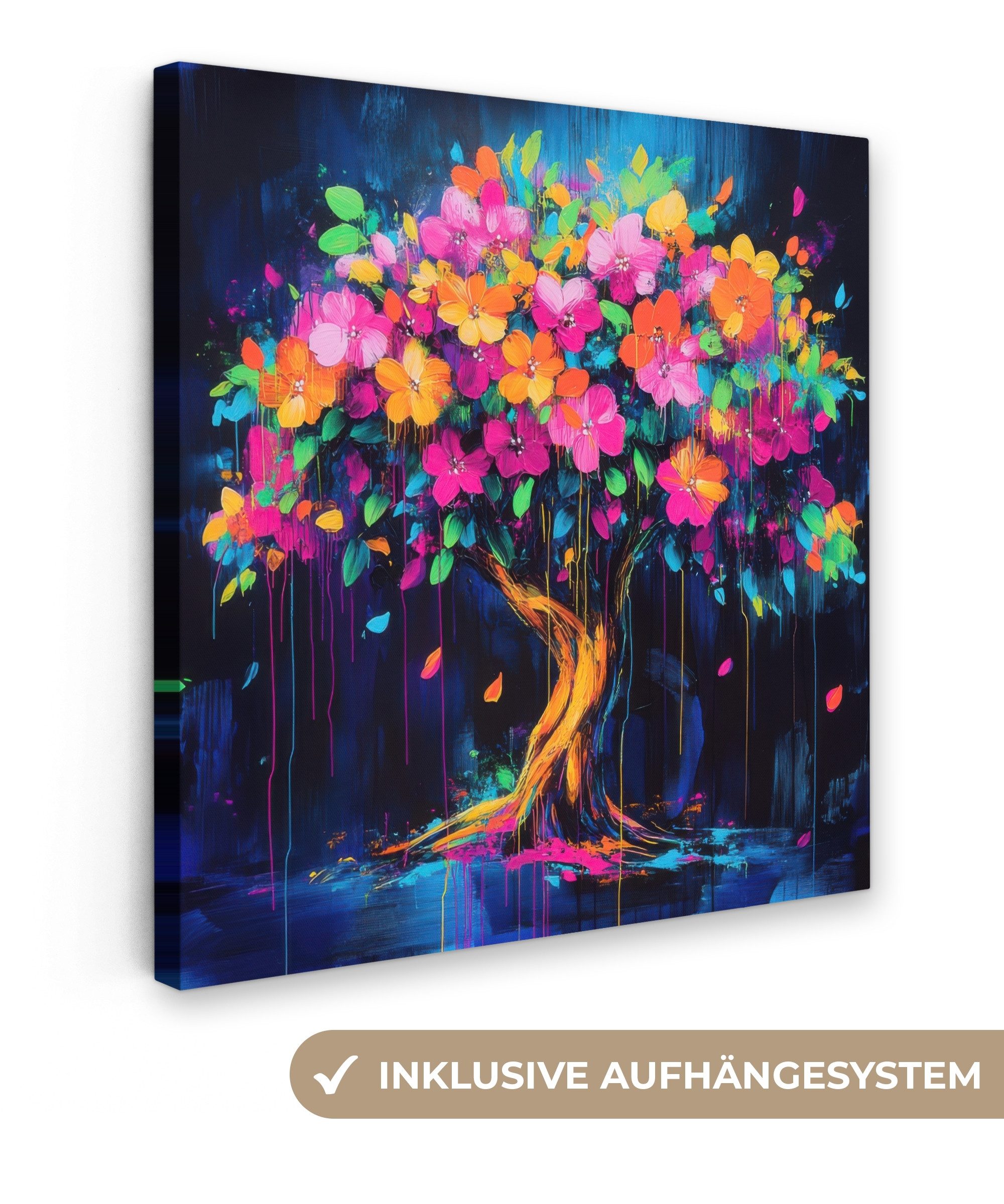 OneMillionCanvasses® Leinwandbild Baum - Blumen - günstig online kaufen