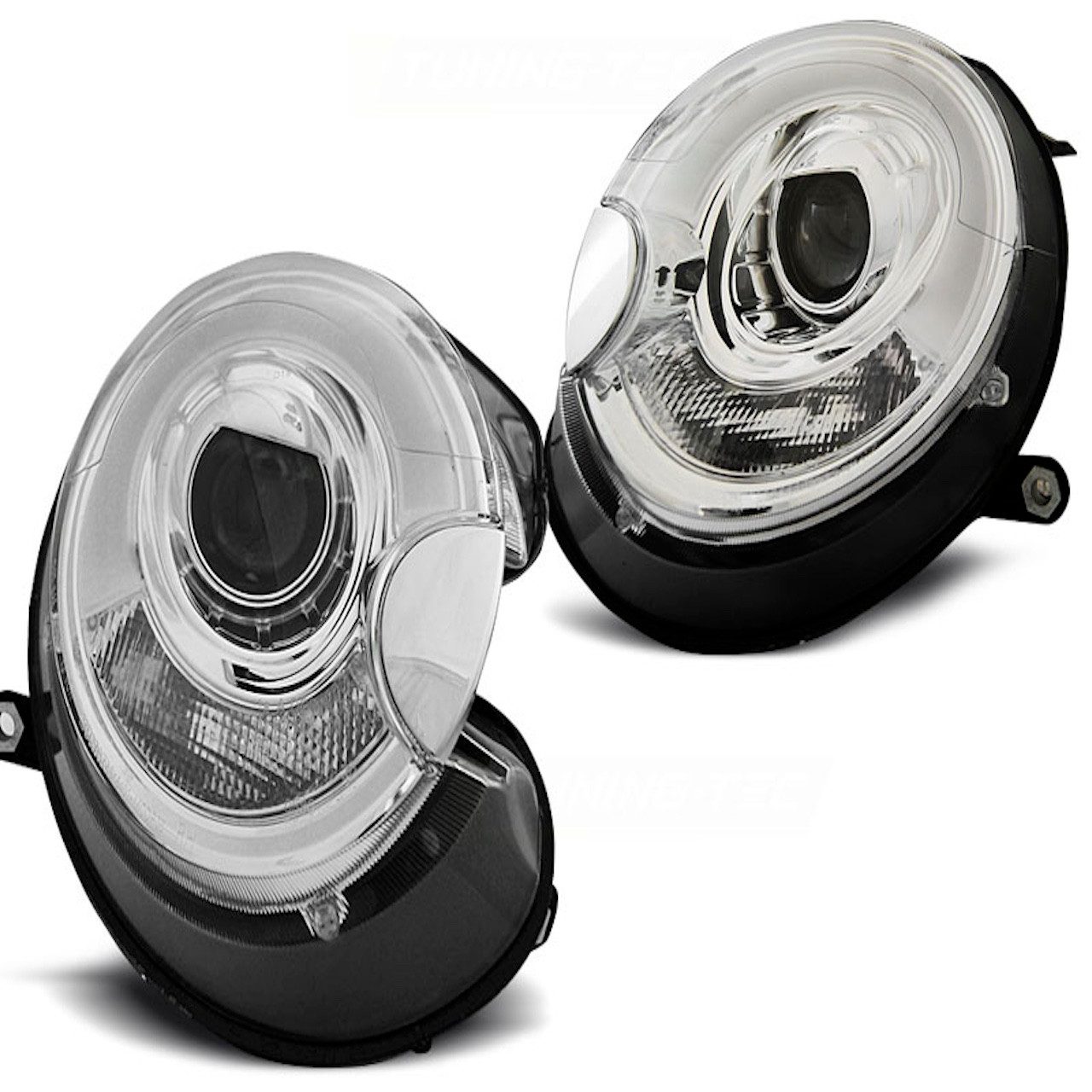 LLCTOOLS KFZ-Ersatzleuchte Scheinwerfer Passend für MINI R55 R56 R57 R58 R59 06–15 Chrome LED