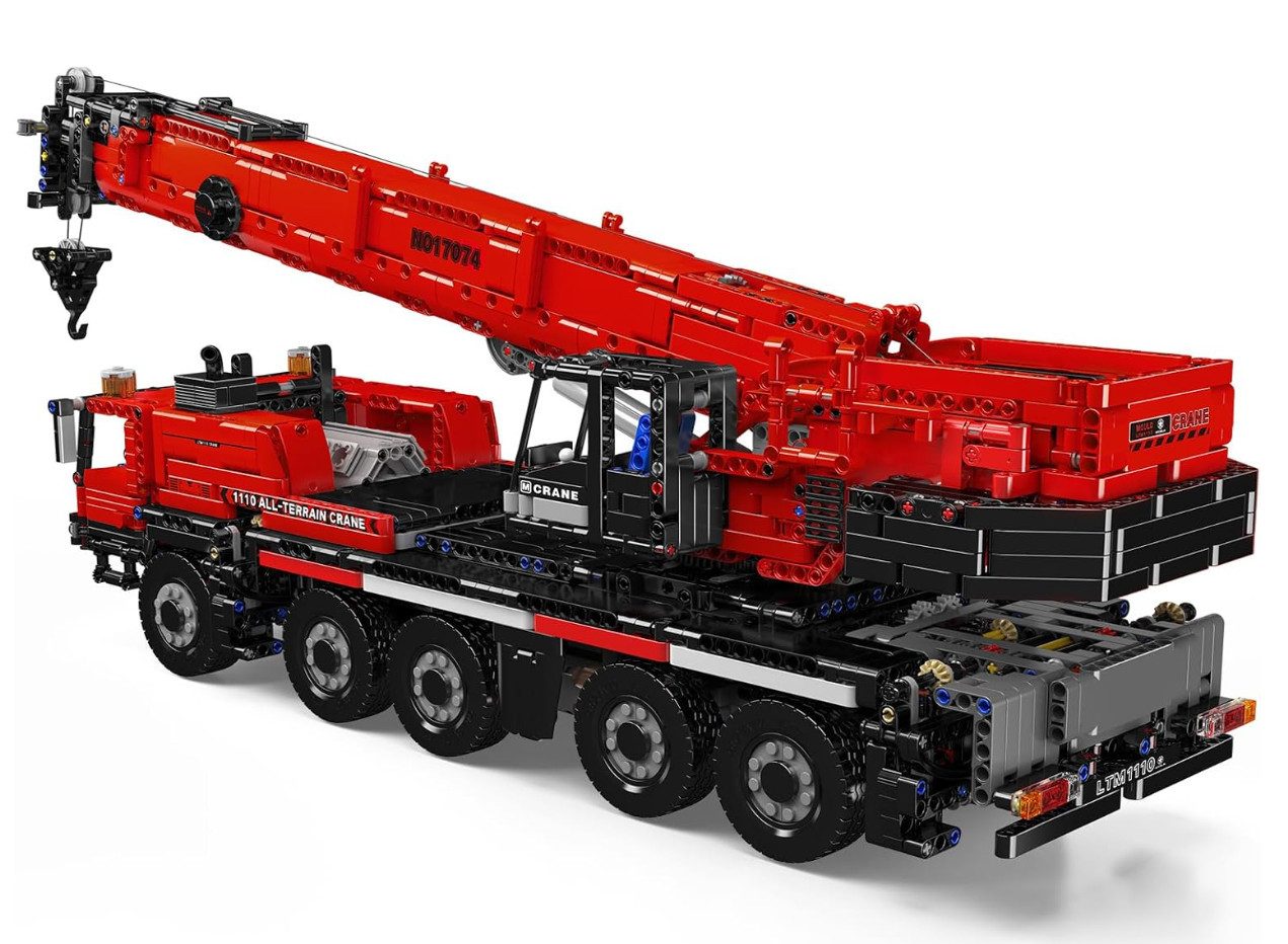 Mould King 17074 Crane Red Konstruktions-Spielset, (3218 St) – Bild 4 von 5