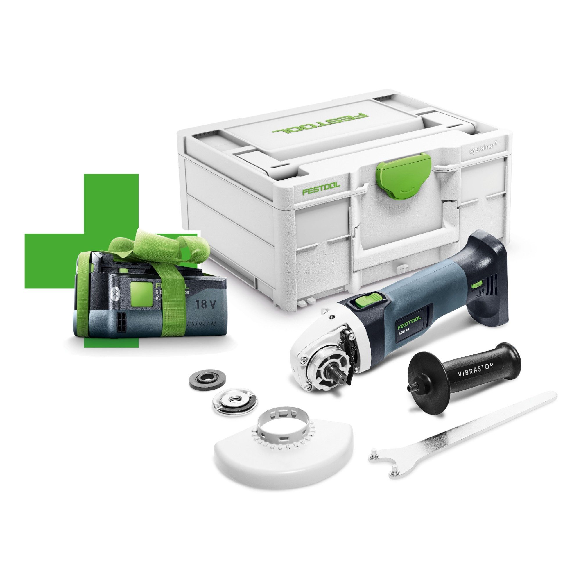 FESTOOL Winkelschleifer AGC EB-Basic-5,0 18 V 125 mm (577031) + 1x Akku 5,0 Ah + Systainer