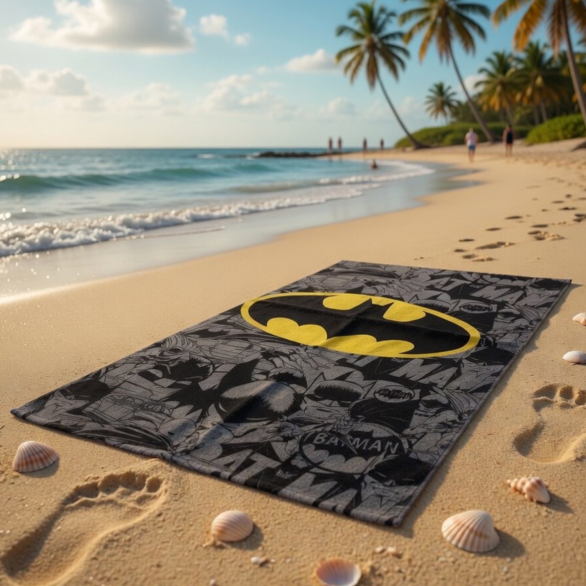 DC Comics Strandtuch DC Comics Batman Badetuch Strandtuch Duschtuch XL 70x140 cm Fast Dry, Mikrofaser (1-St)