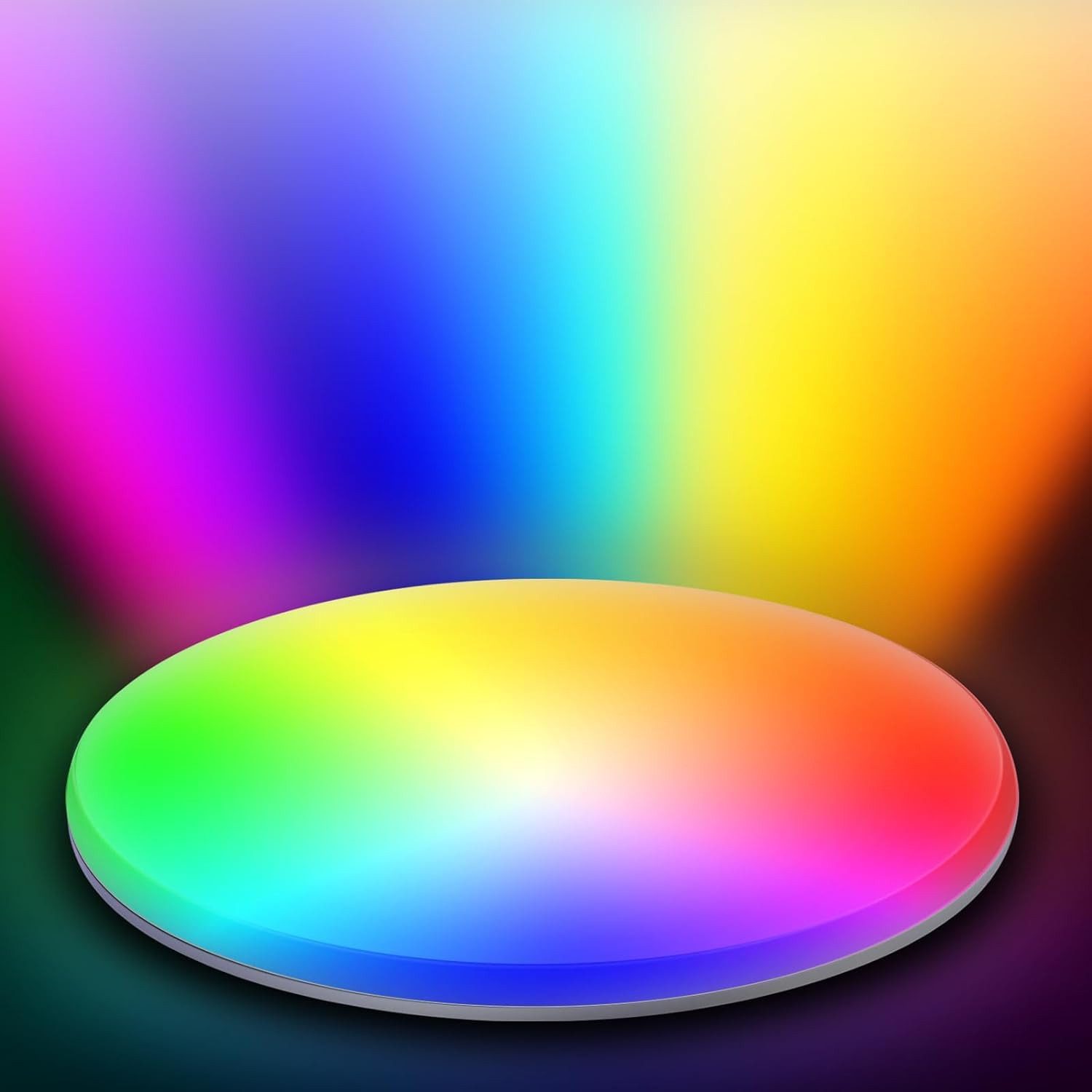 YI LED Deckenleuchte 18W RGB Farbwechsel LED Deckenleuchte Dimmbar mit Fernbedienung,22CM