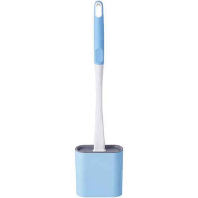 Lubgitsr WC-Reinigungsbürste Toilettenschüssel Reiniger Bürste Silikon Weiche Flache Borsten- Blau, (1-tlg)