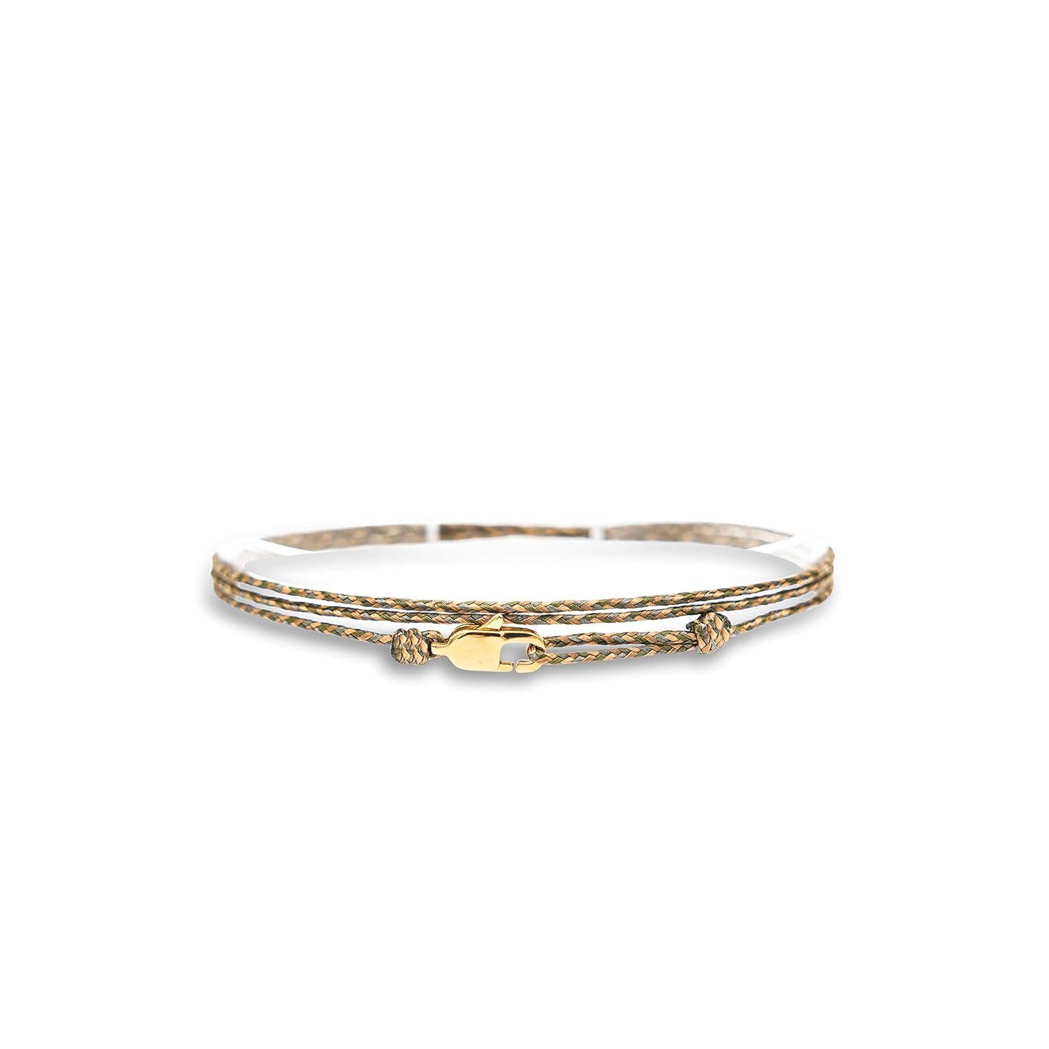 Made by Nami Wickelarmband Minimalistisches Armband mit Karabinerhaken Herren Armband Damen, Maritimes Armband Wasserfest & Verstellbar