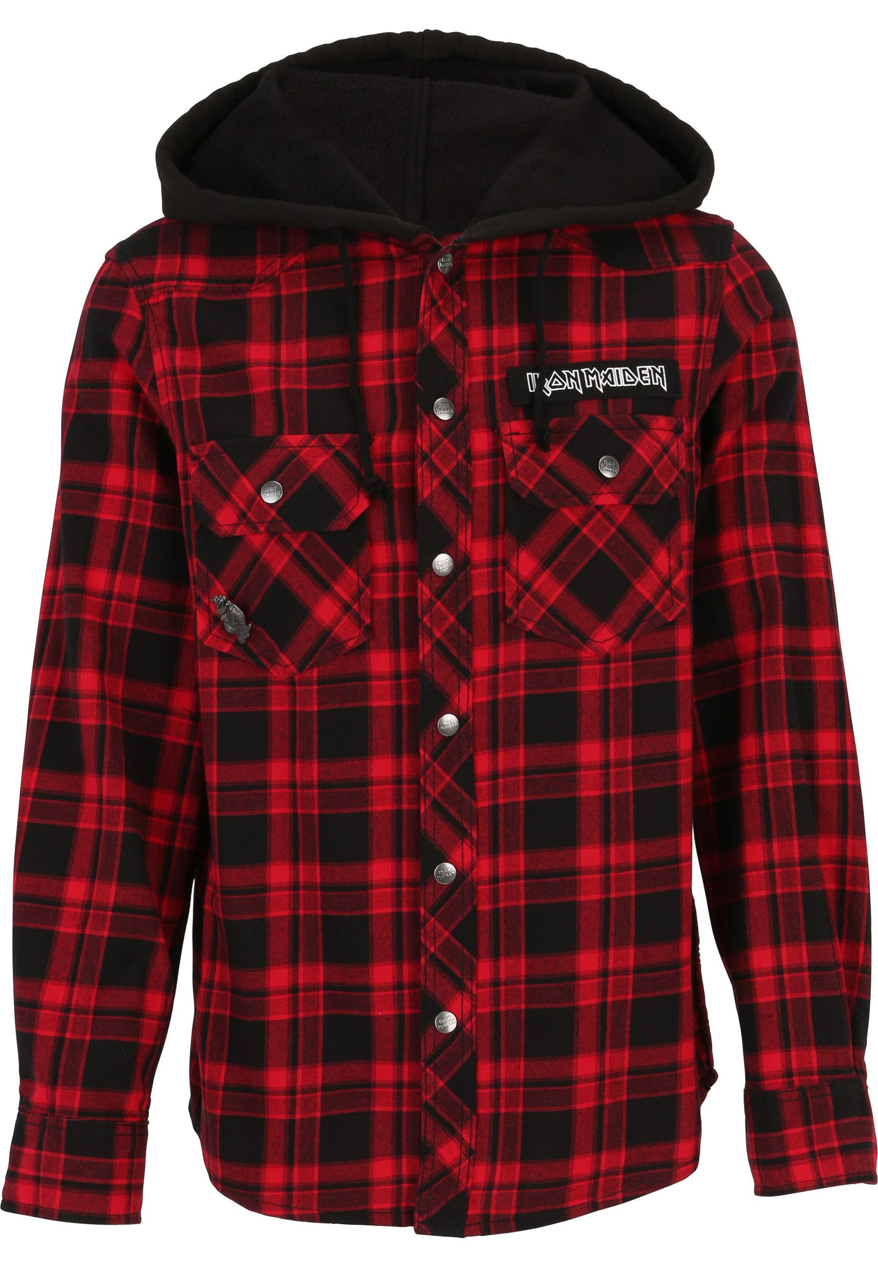 Brandit Allwetterjacke Brandit Iron Maiden Checkshirt Sweathood (1-St)