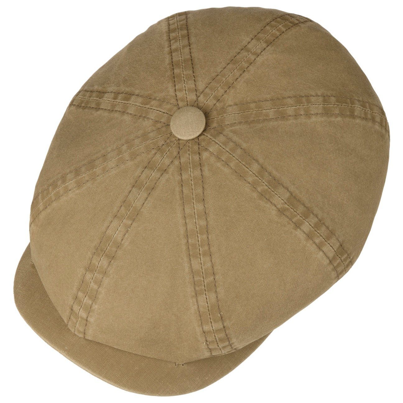 khaki Cap mit Flat Balloncap Stetson (1-St) Schirm